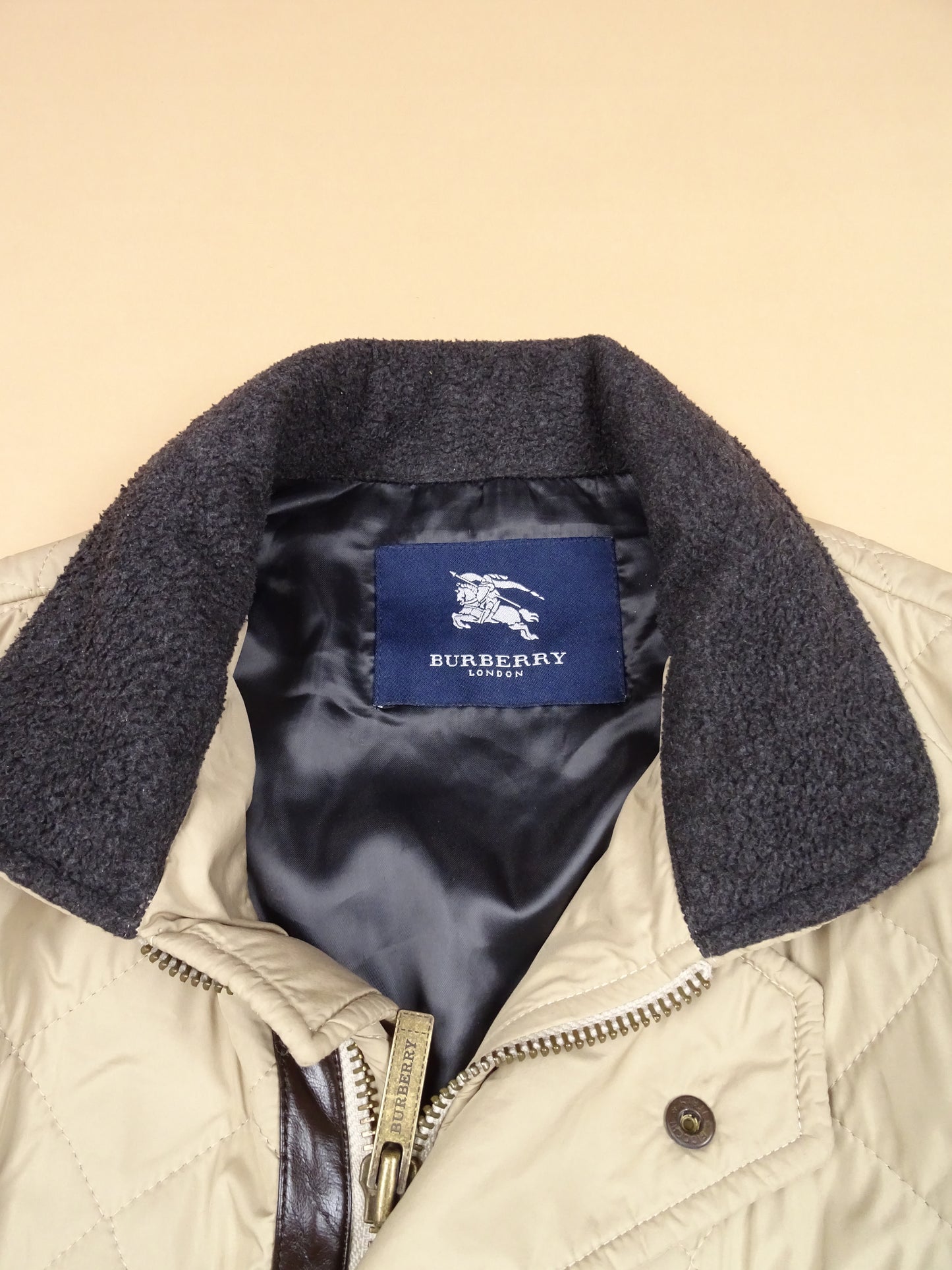 Manteau Burberry Beige S Homme Polyester Laine