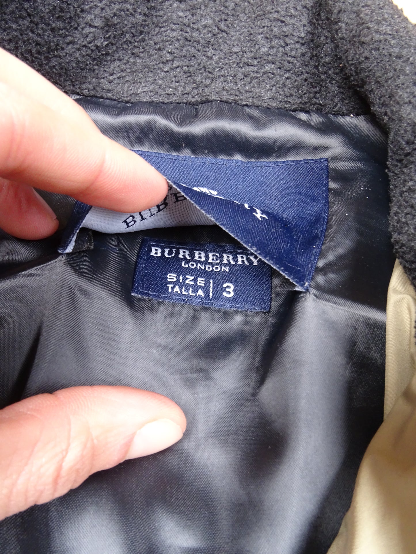 Manteau Burberry Beige S Homme Polyester Laine