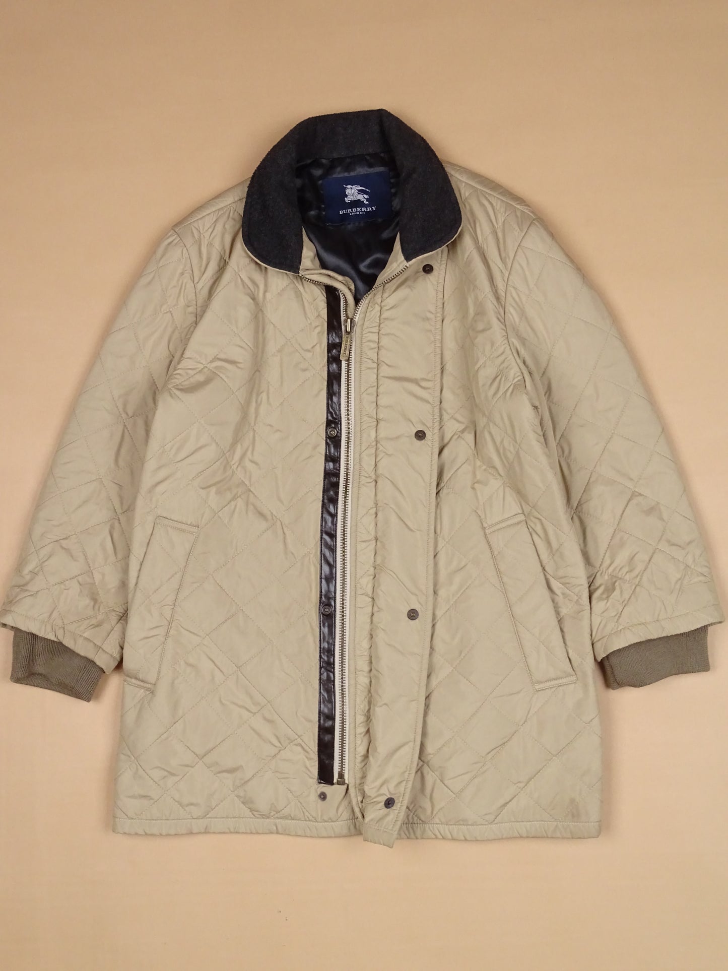 Manteau Burberry Beige S Homme Polyester Laine