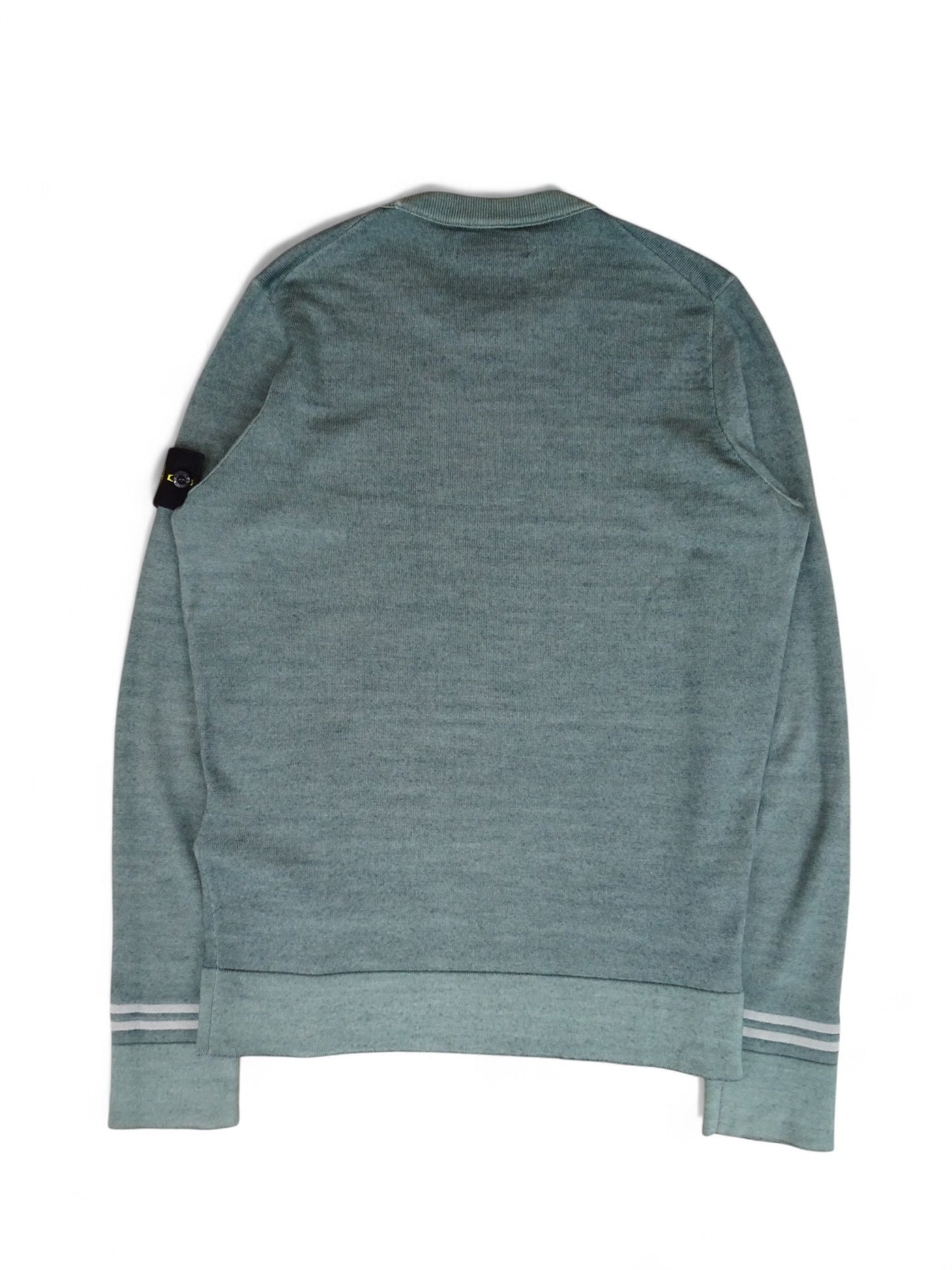 Stone Island Pull Laine Bleu Turquoise S Homme