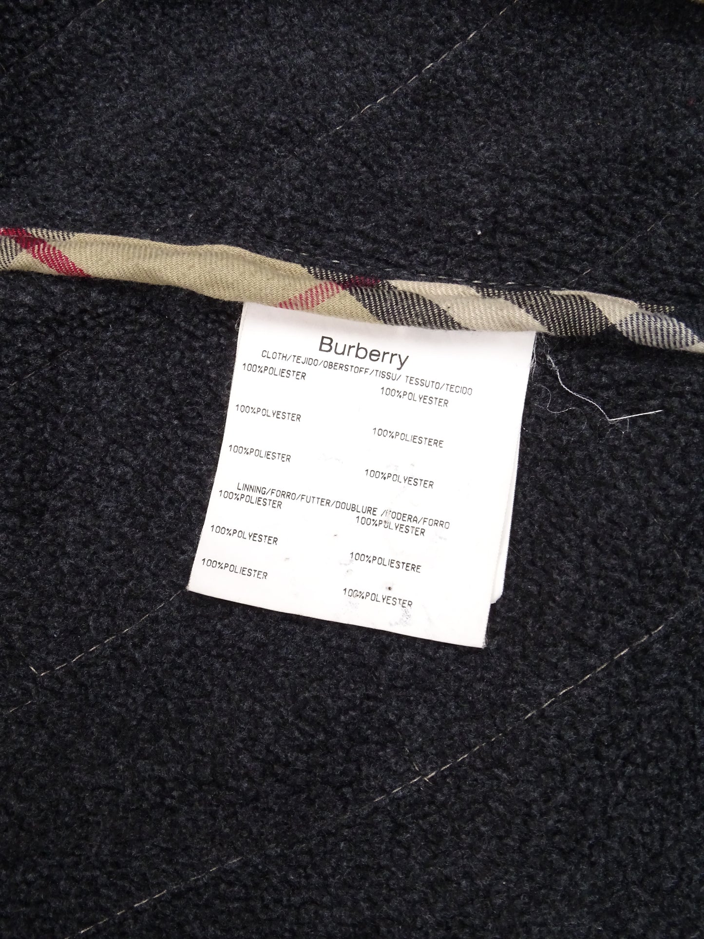 Manteau Burberry Beige S Homme Polyester Laine