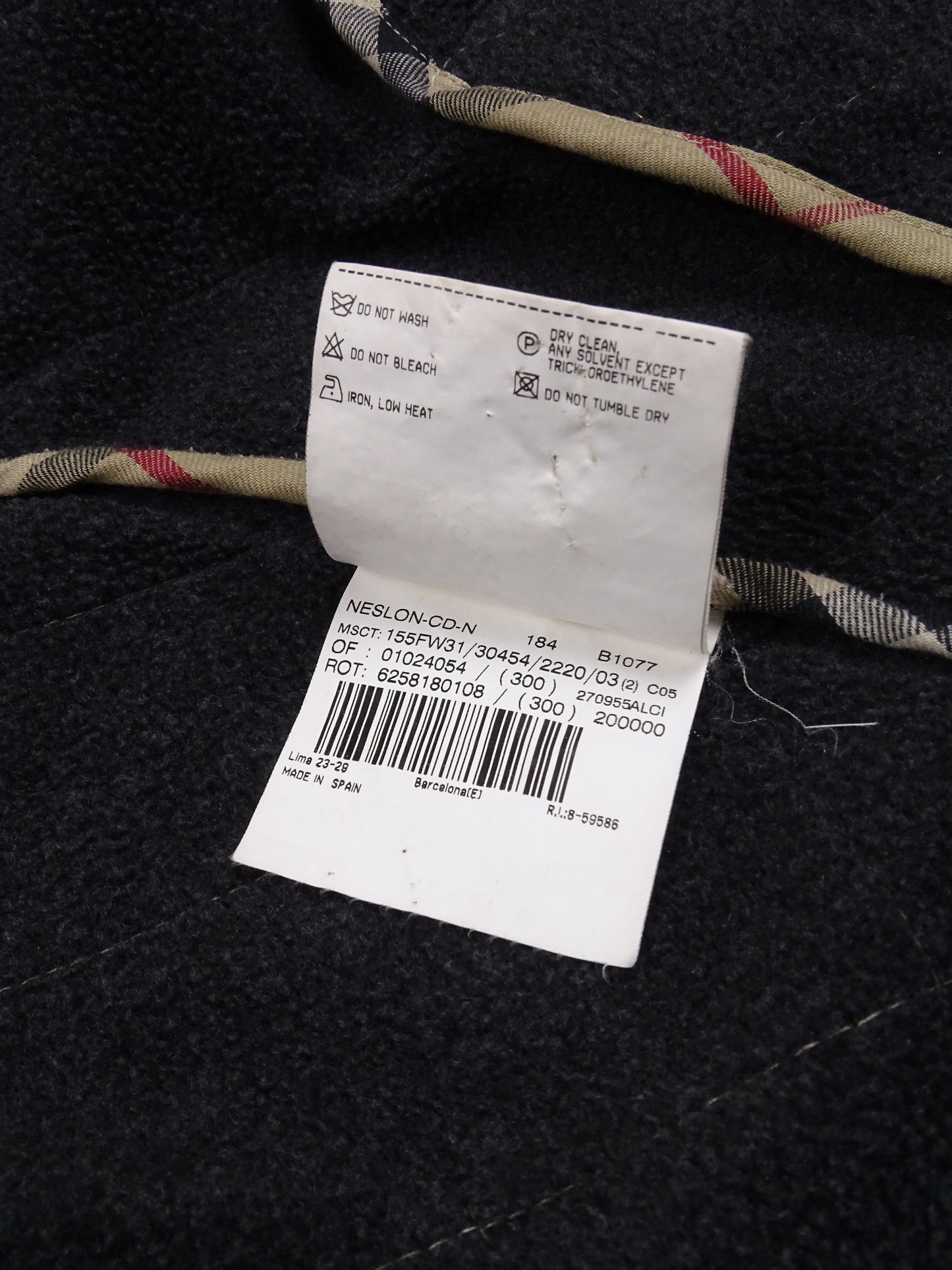 Manteau Burberry Beige S Homme Polyester Laine