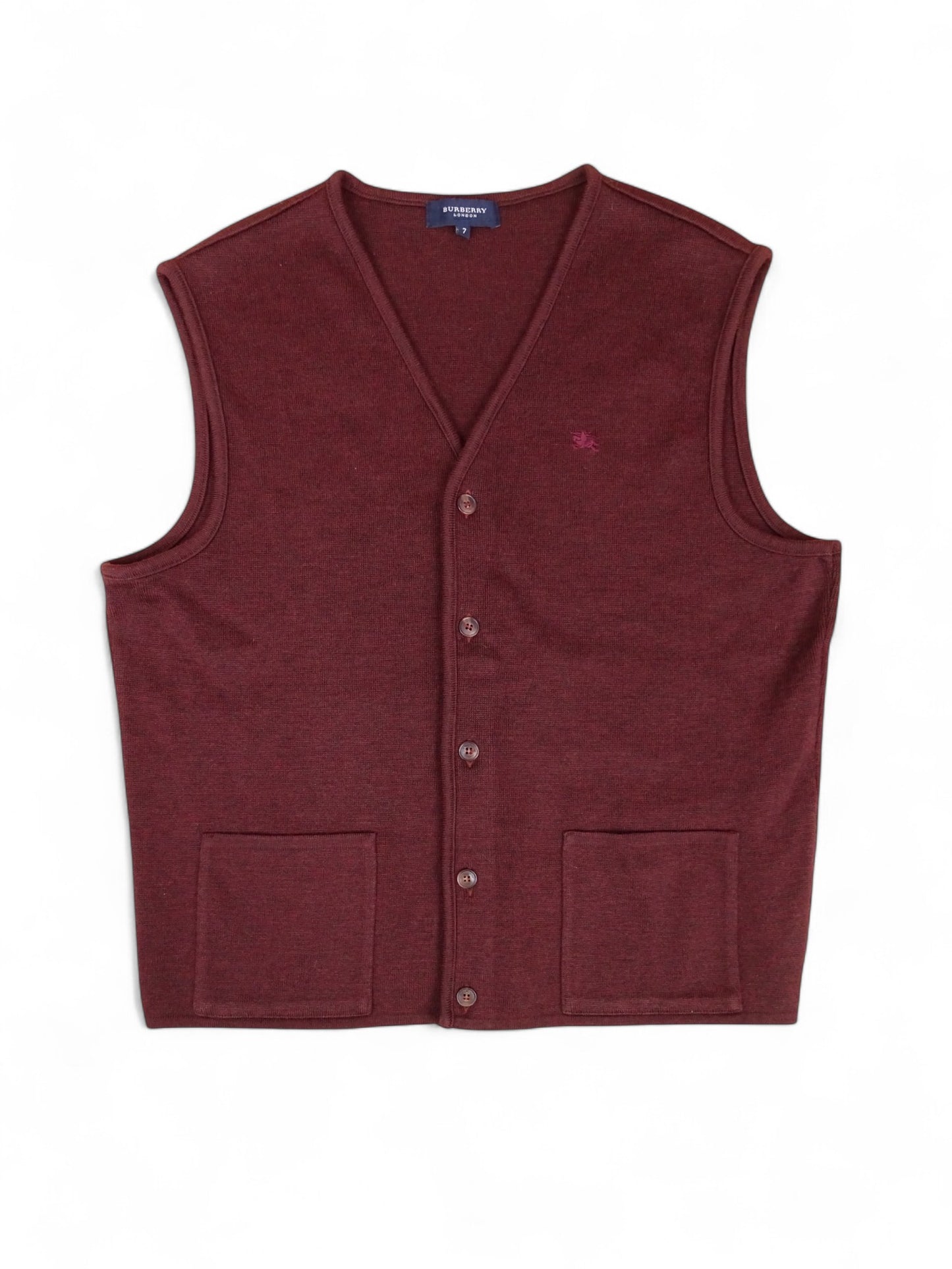 Burberry Cardigan Bordeaux L Homme 60% Laine