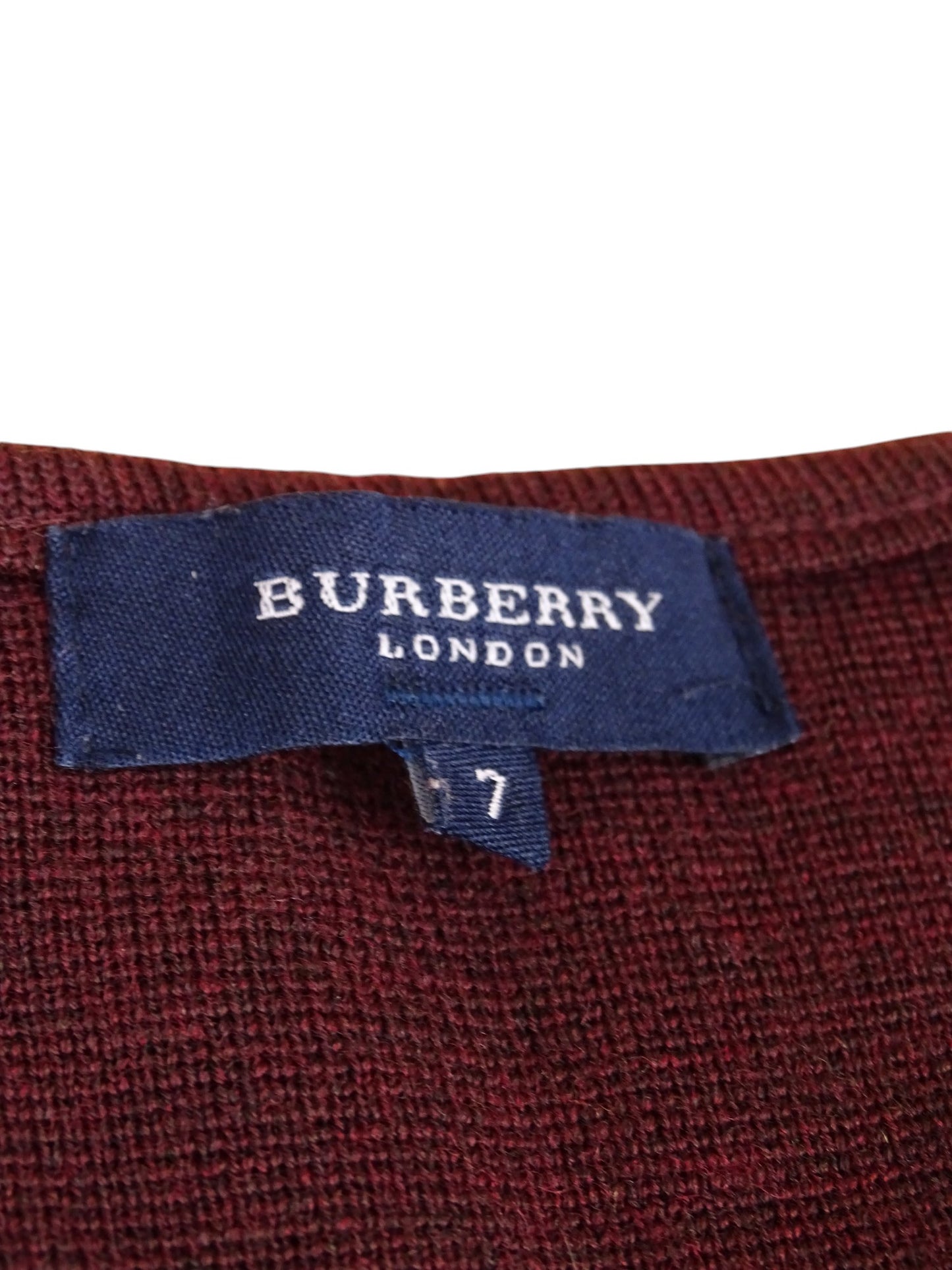 Burberry Cardigan Bordeaux L Homme 60% Laine