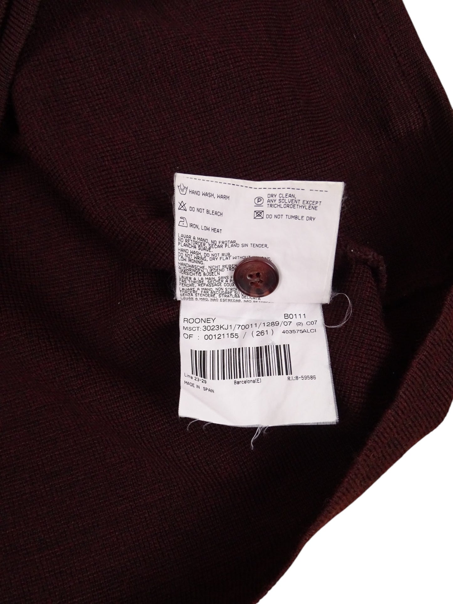 Burberry Cardigan Bordeaux L Homme 60% Laine