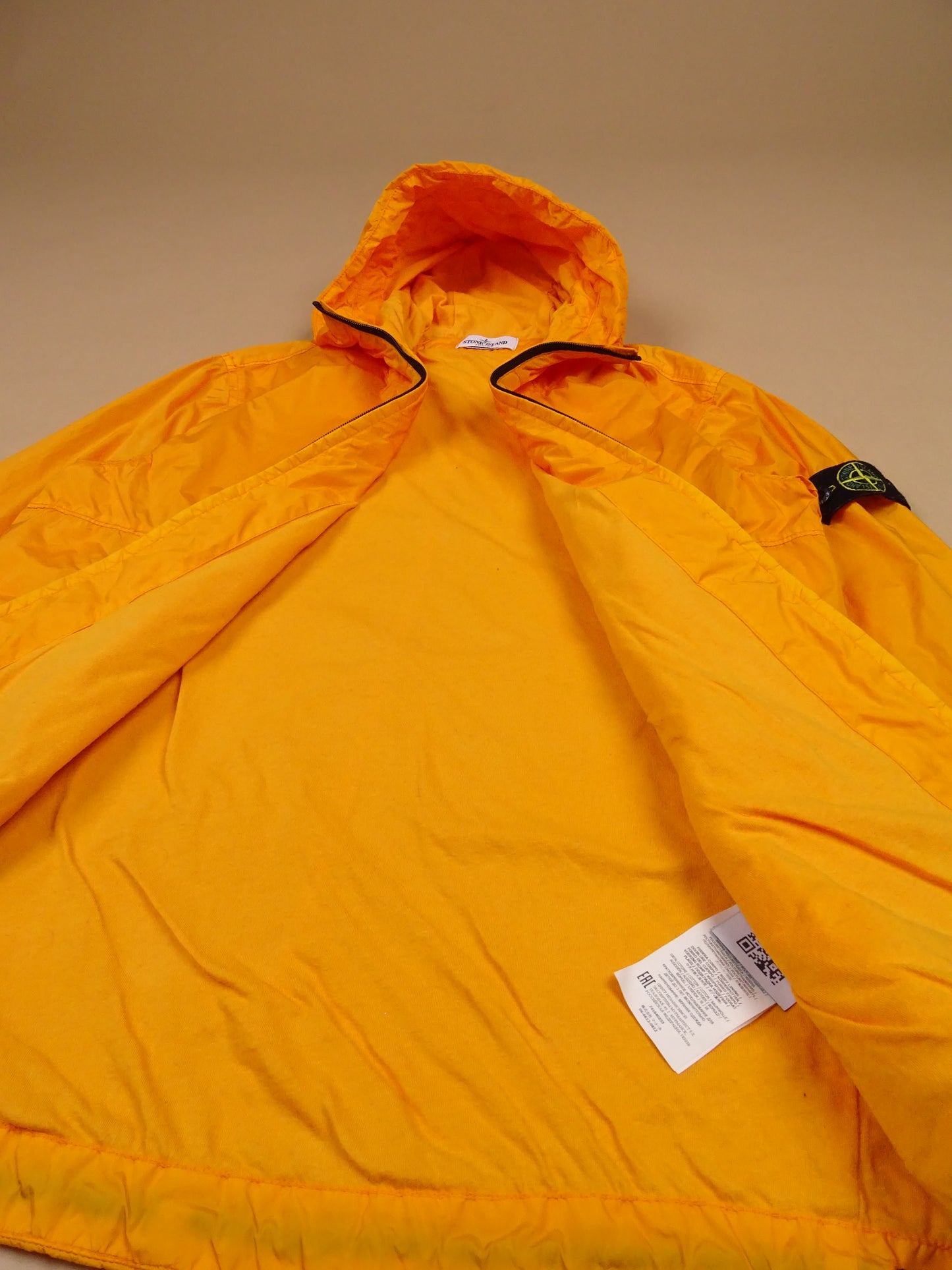 Veste Stone Island Zippé Coupe-Vent XS Orange