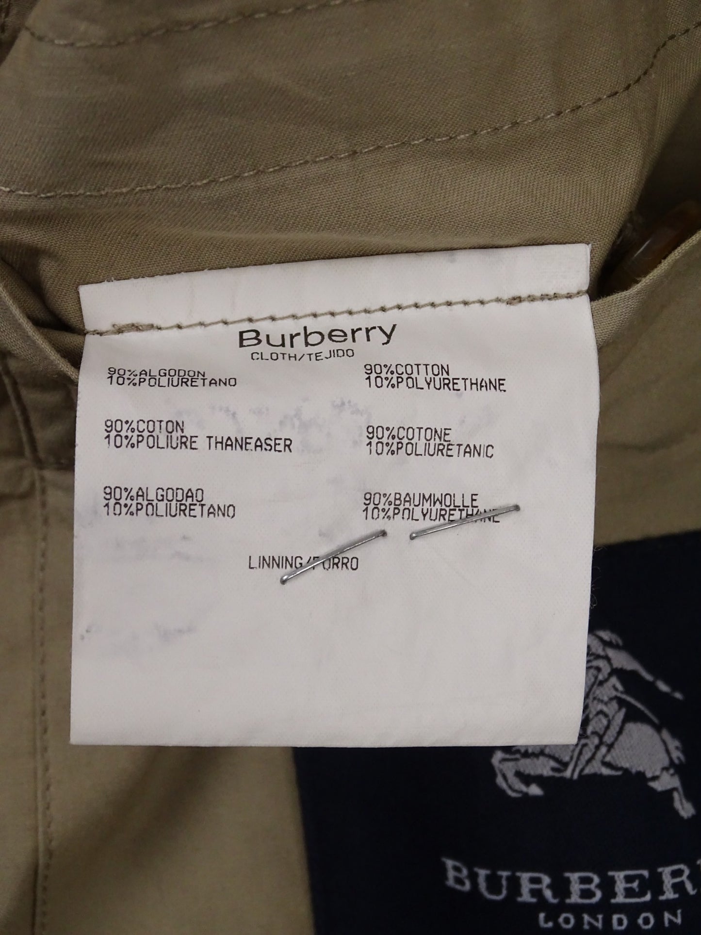 Burberry Trench Beige L Homme Coton