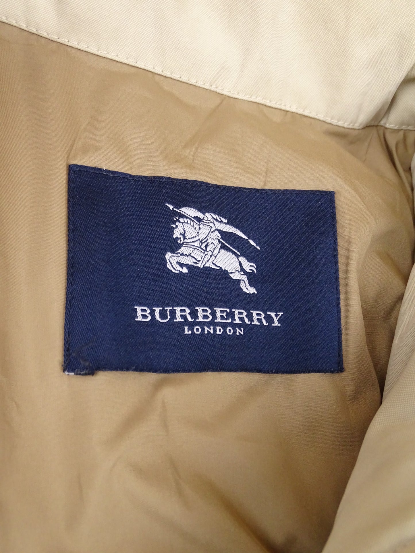 Burberry Manteau Long Coton Rembourré Beige L Homme