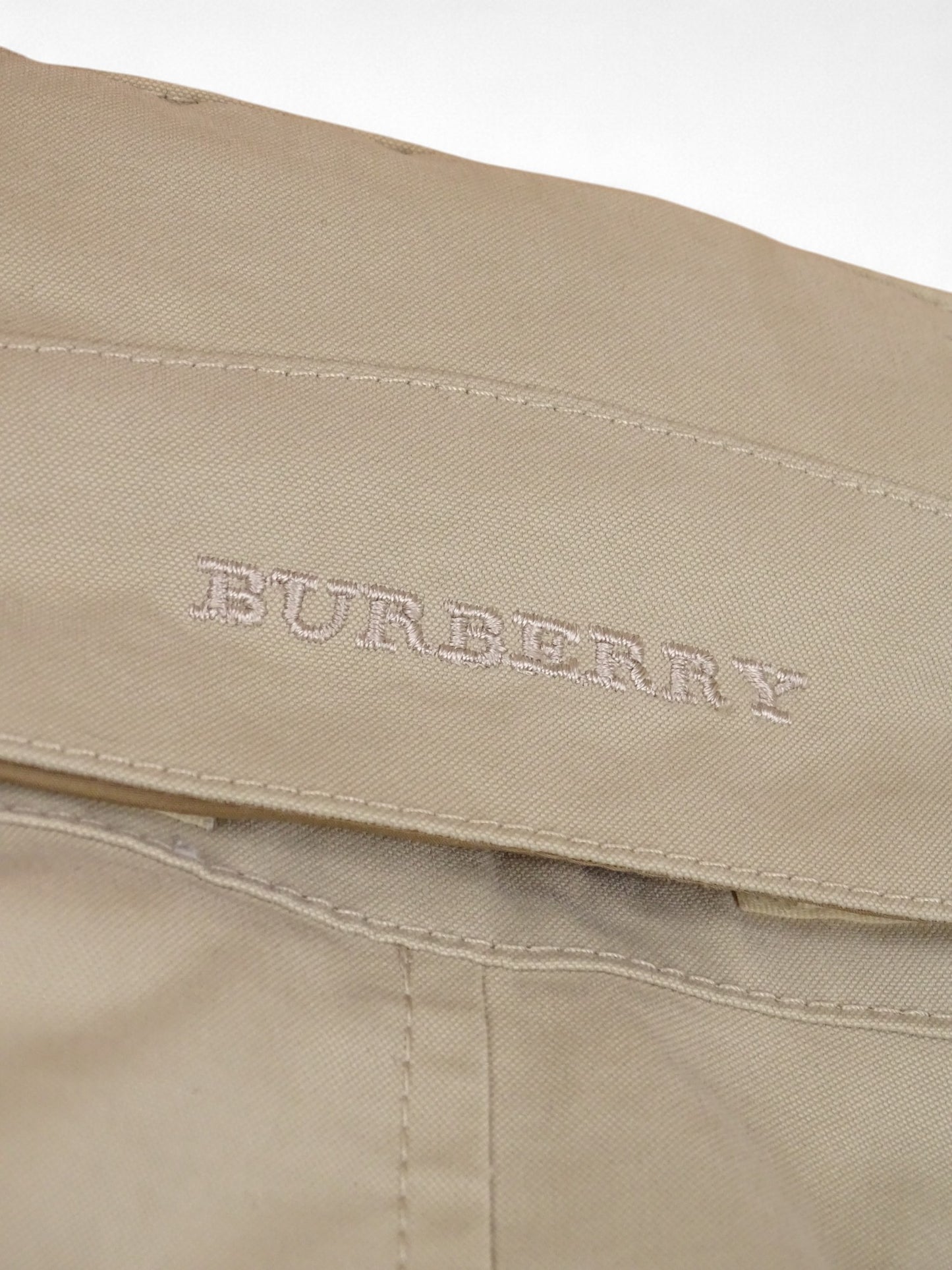 Burberry Manteau Long Coton Rembourré Beige L Homme