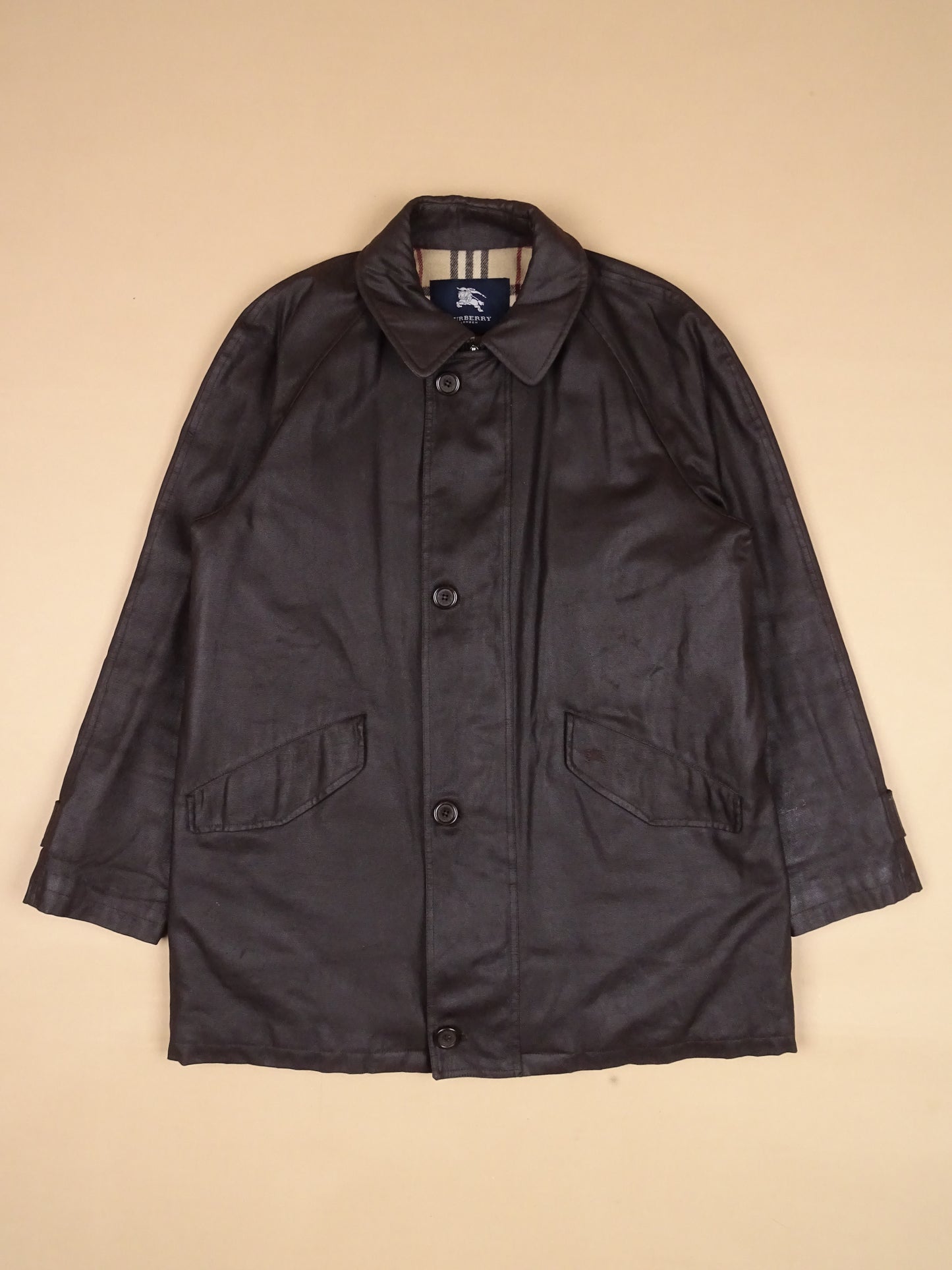 Trench Burberry Cuir (Polyuréthane) chocolat - Taille L Homme