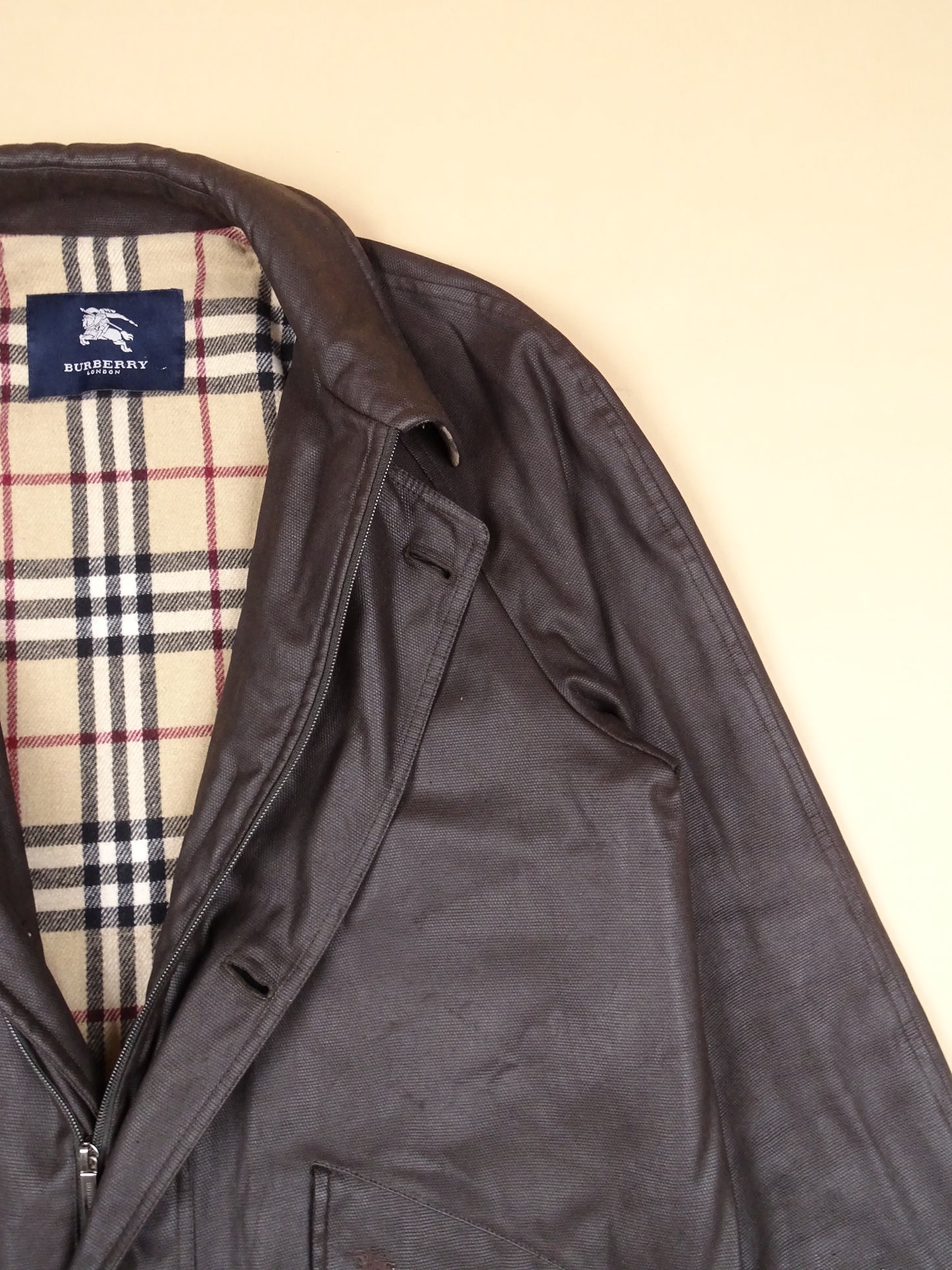 Trench Burberry Cuir (Polyuréthane) chocolat - Taille L Homme