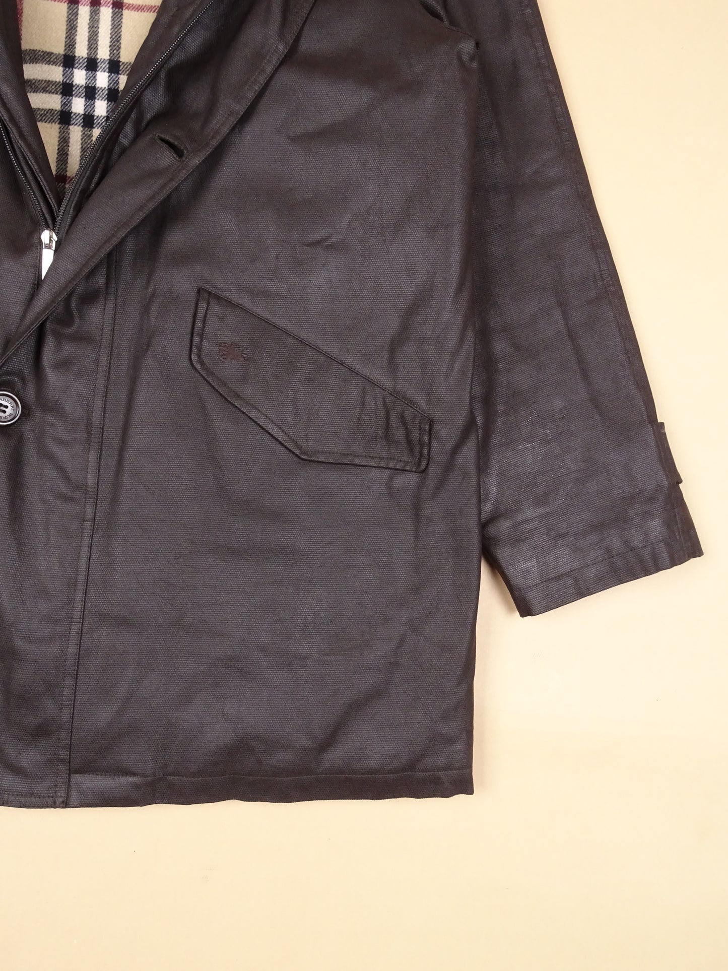 Trench Burberry Cuir (Polyuréthane) chocolat - Taille L Homme