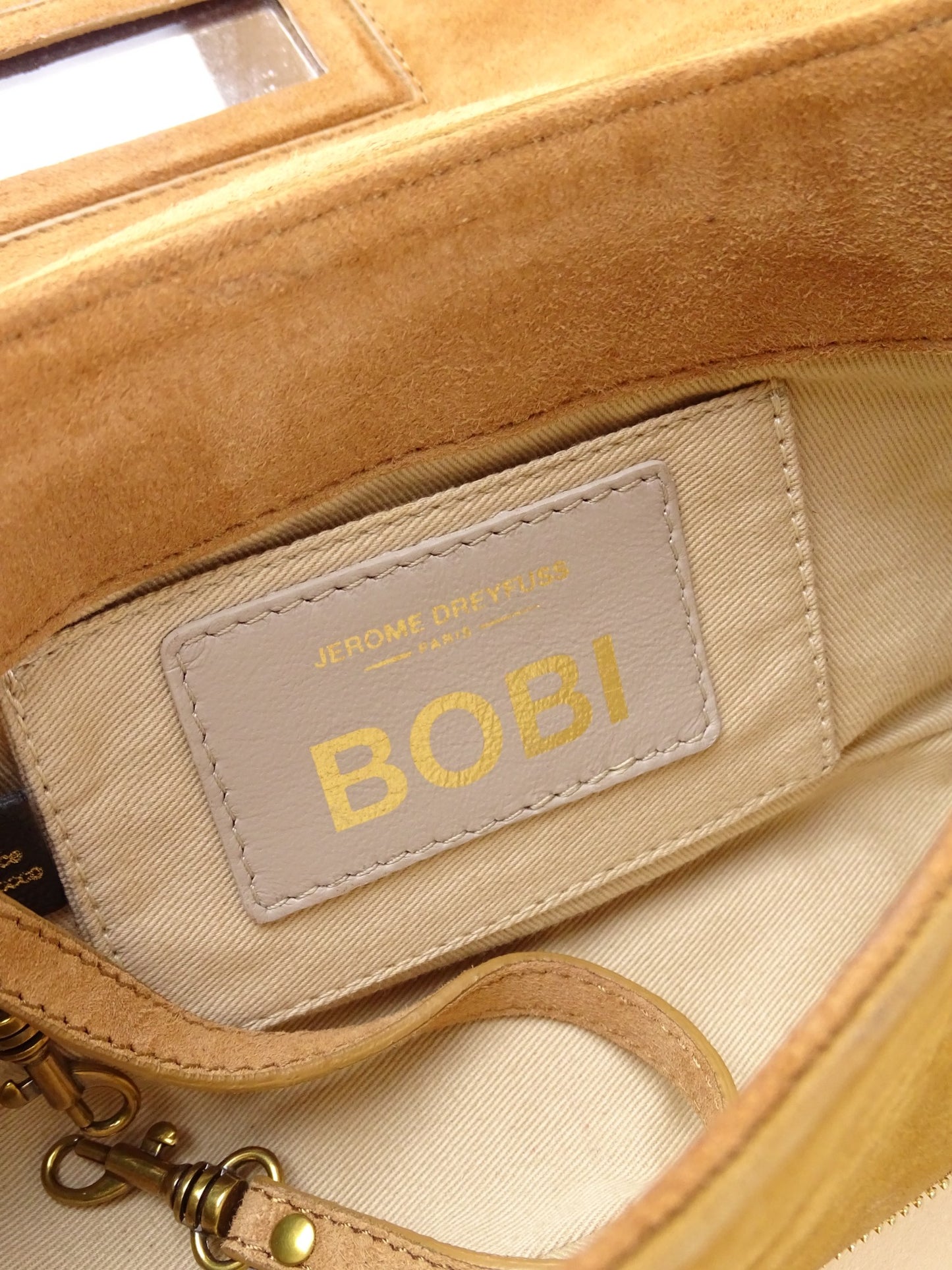 Sac Bandoulière Jérôme Dreyfuss "Bobi" Taille S Beige Cuir