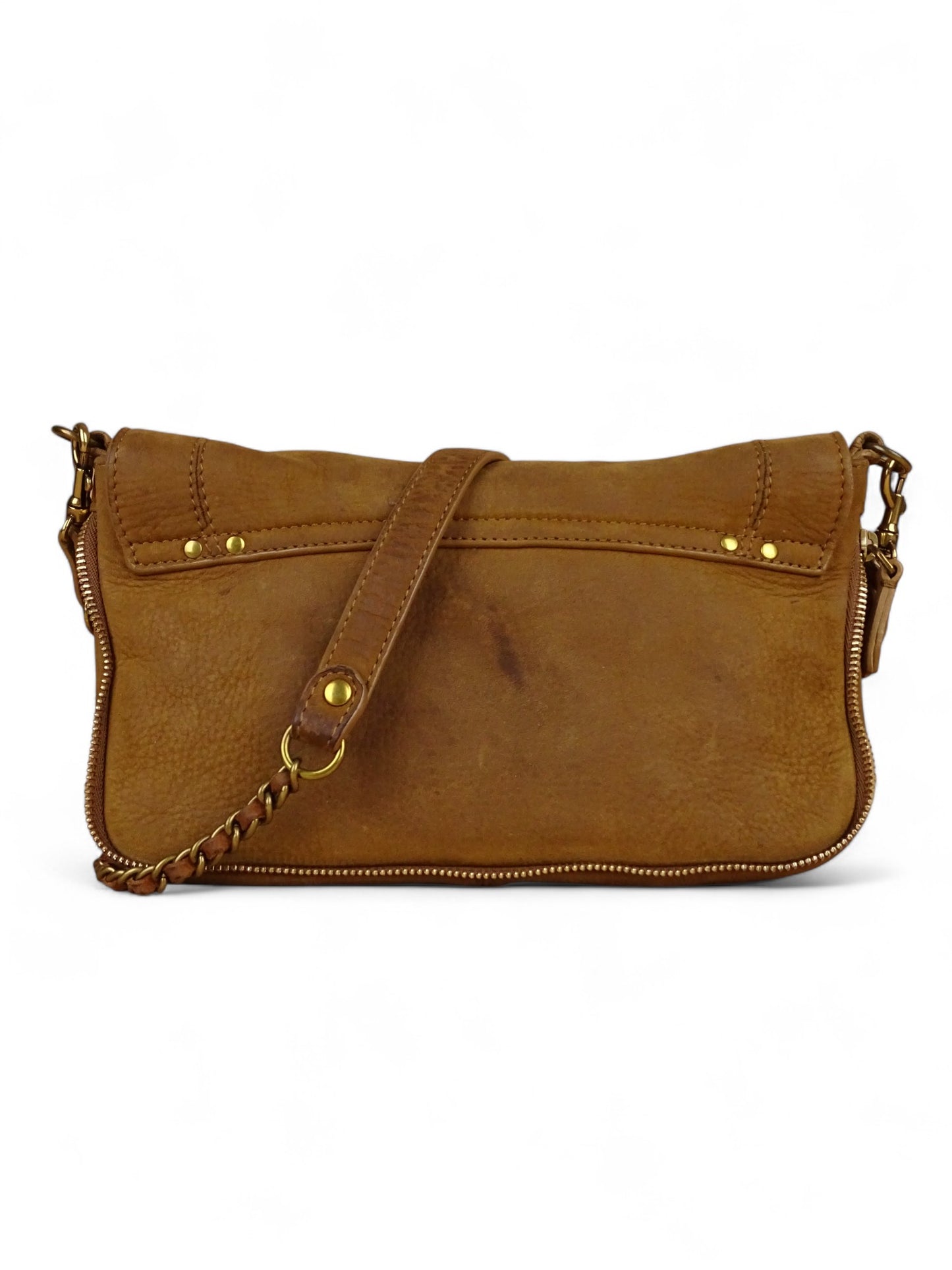 Sac Bandoulière Jérôme Dreyfuss "Bobi" Taille S Beige Cuir