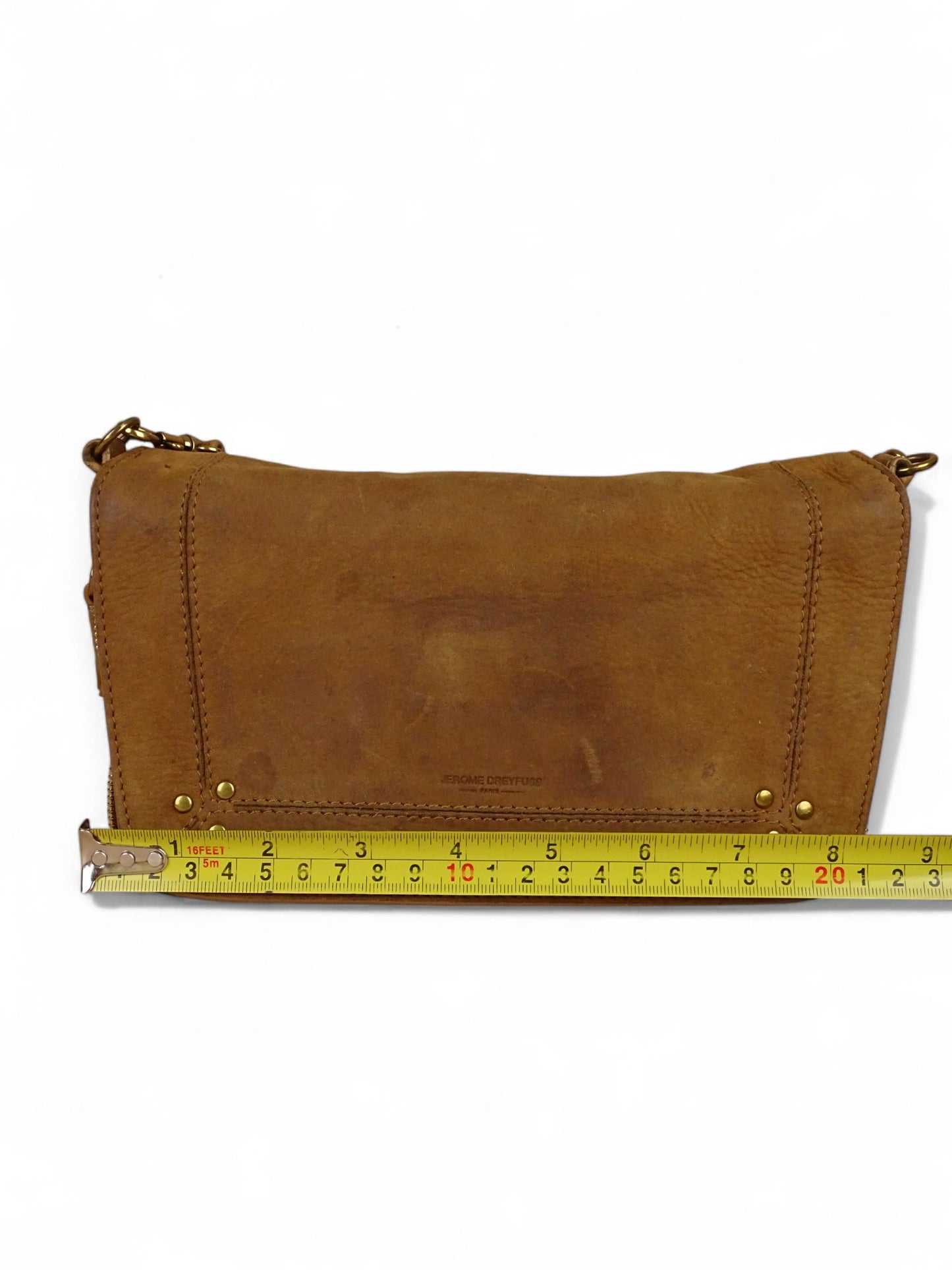 Sac Bandoulière Jérôme Dreyfuss "Bobi" Taille S Beige Cuir