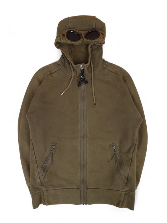 C.P. Company Veste Sweat Zippée Kaki À Lunettes S Homme