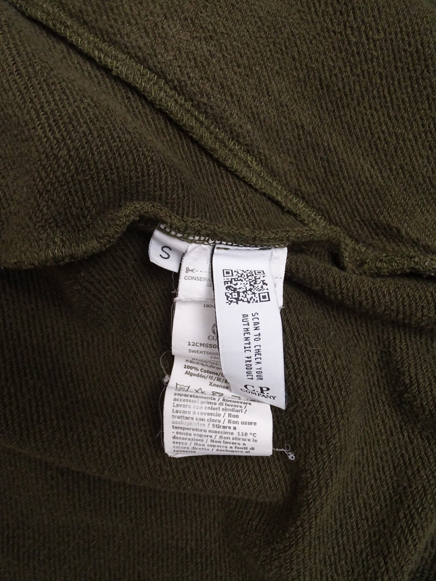 C.P. Company Veste Sweat Zippée Kaki À Lunettes S Homme