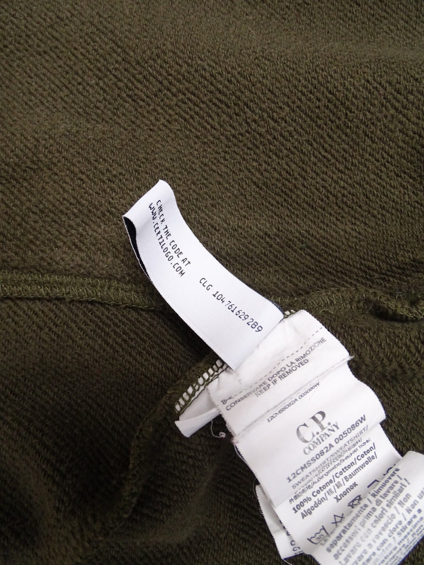 C.P. Company Veste Sweat Zippée Kaki À Lunettes S Homme