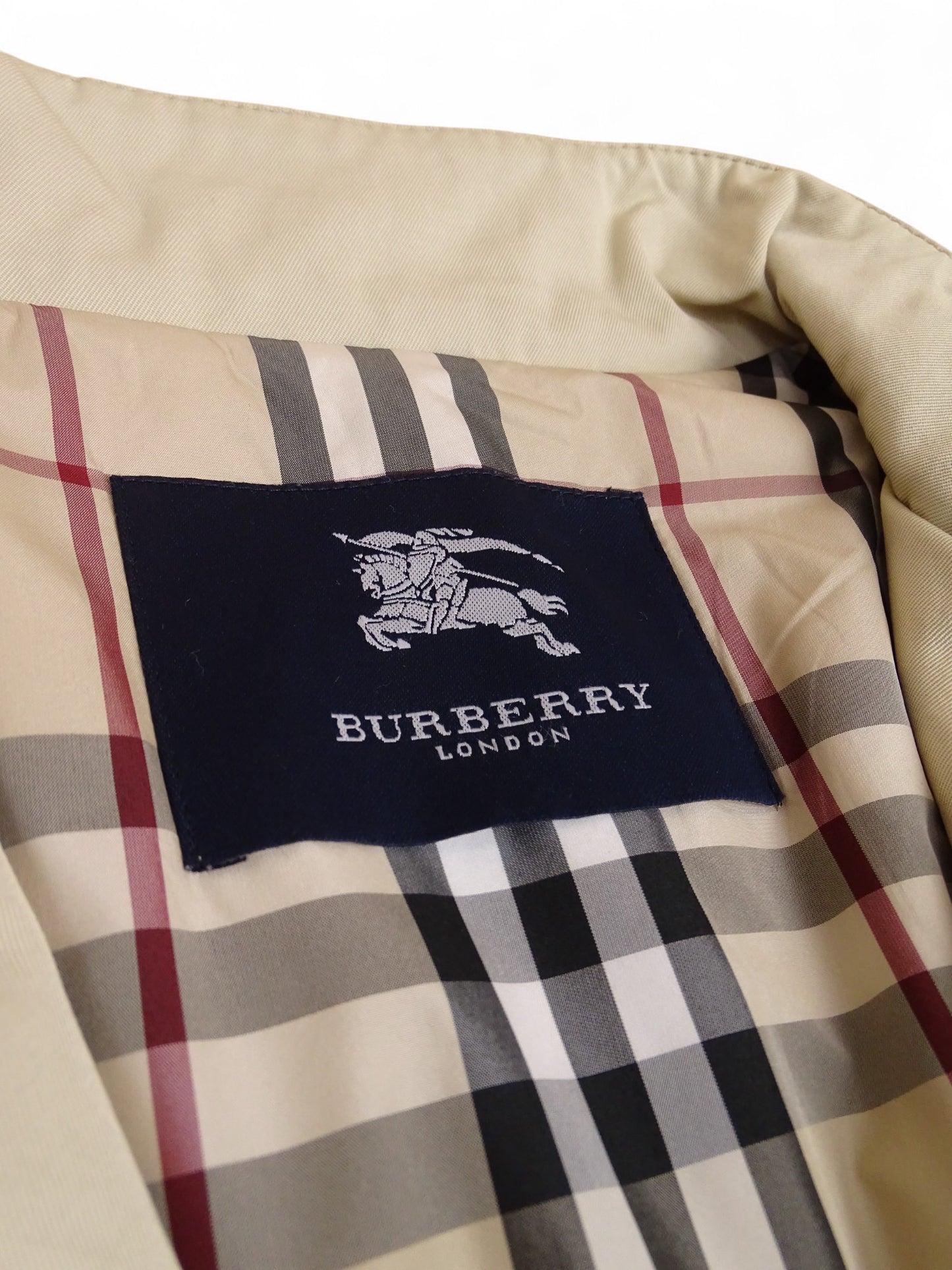 Burberry Trench Ceinture Beige Femme Tartan M femme