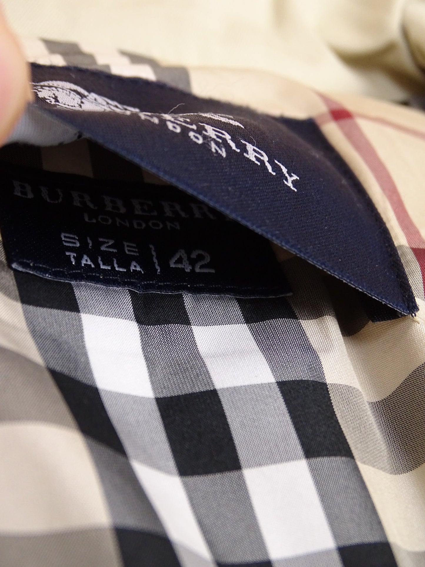 Burberry Trench Ceinture Beige Femme Tartan M femme