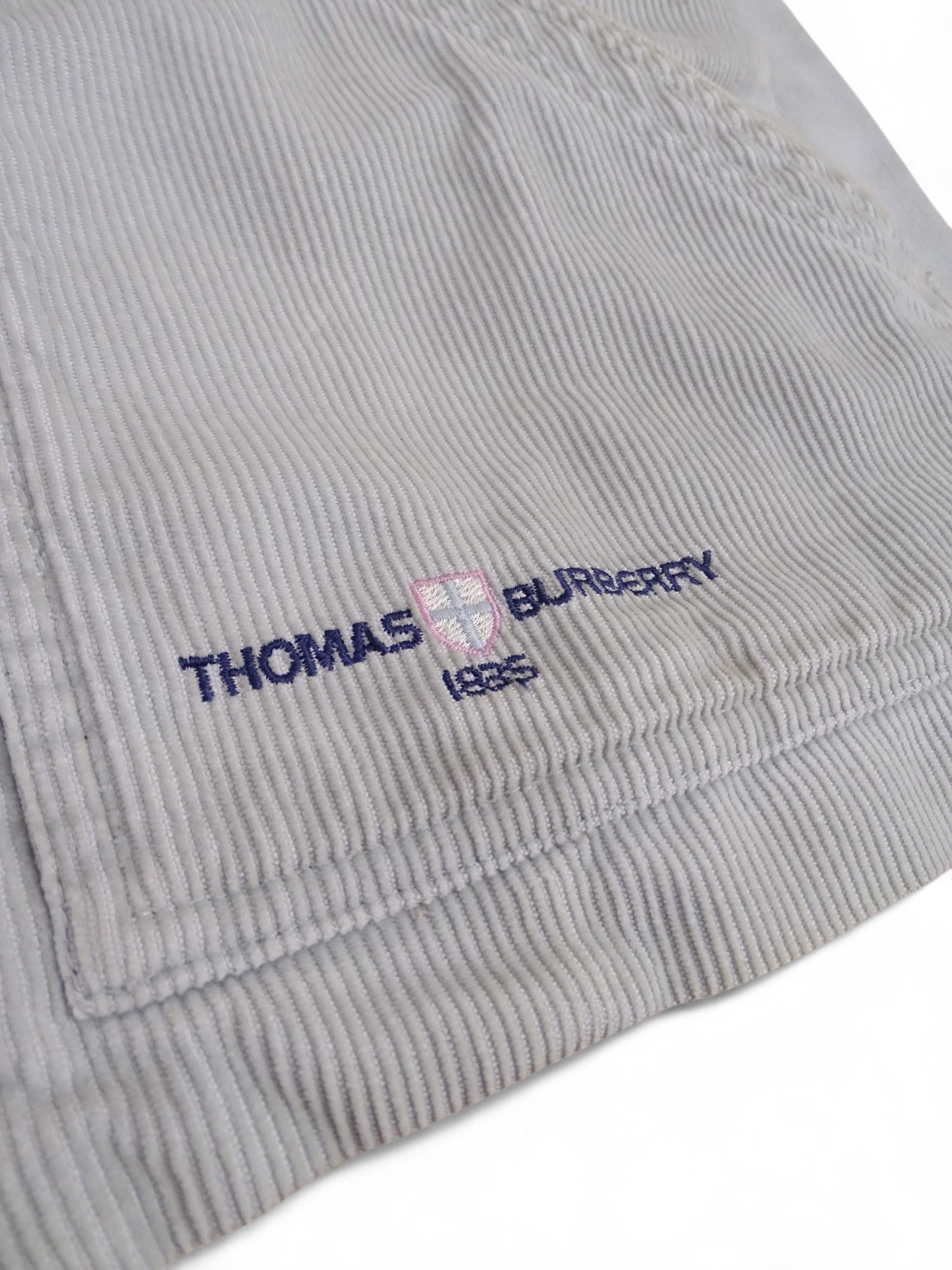 Veste Thomas Burberry Grise M Femme Velour Côtelé