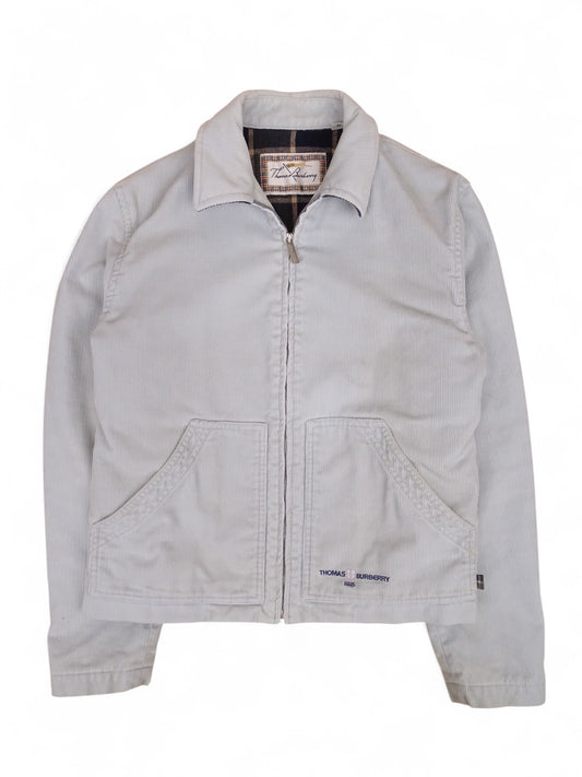 Veste Thomas Burberry Grise M Femme Velour Côtelé