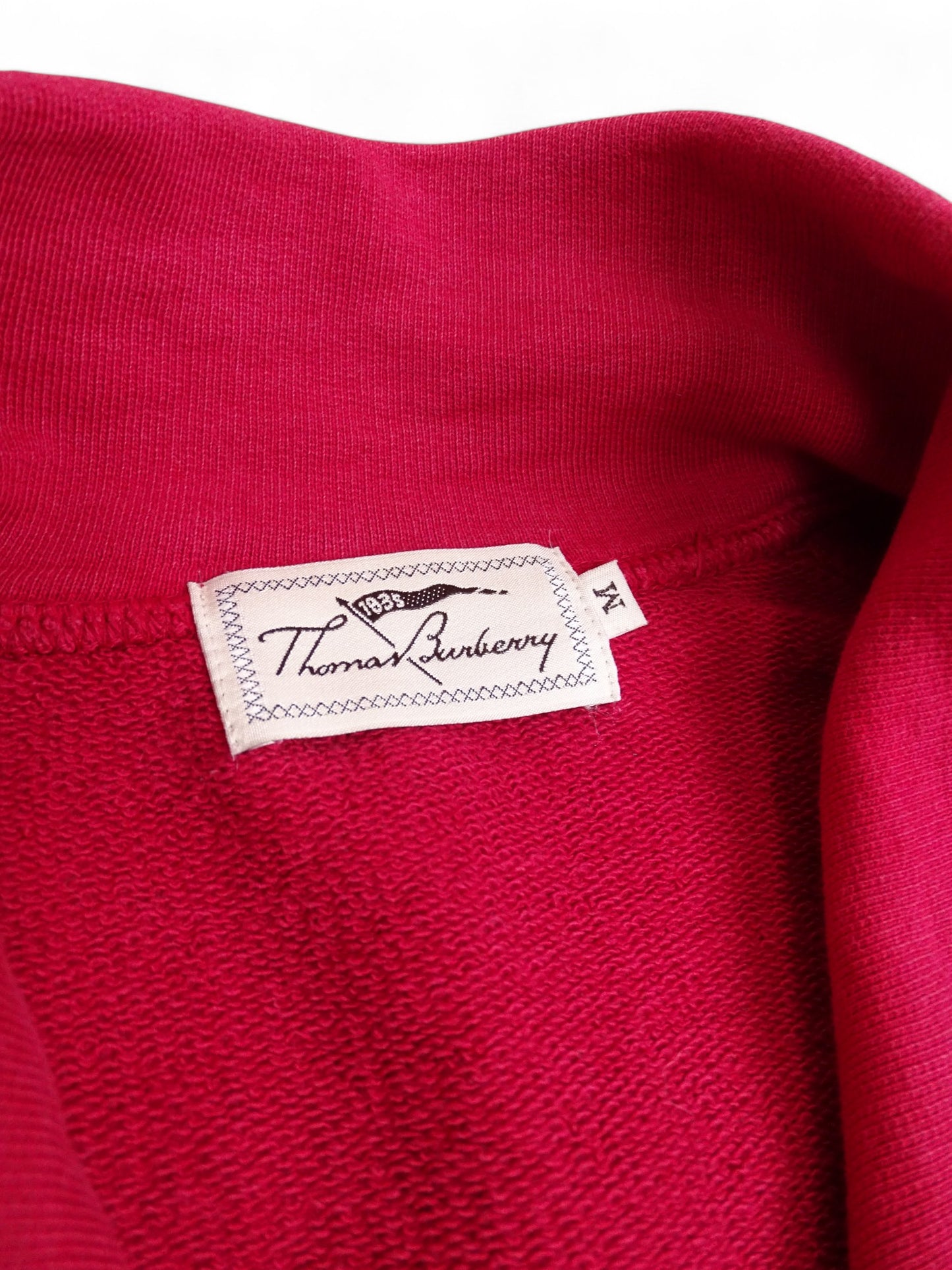Burberry Gilet Zippé Rouge Torsadé M