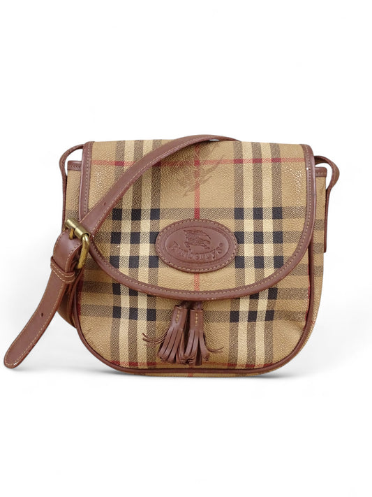 Burberry Sacoche Tartan Emblématique Beige