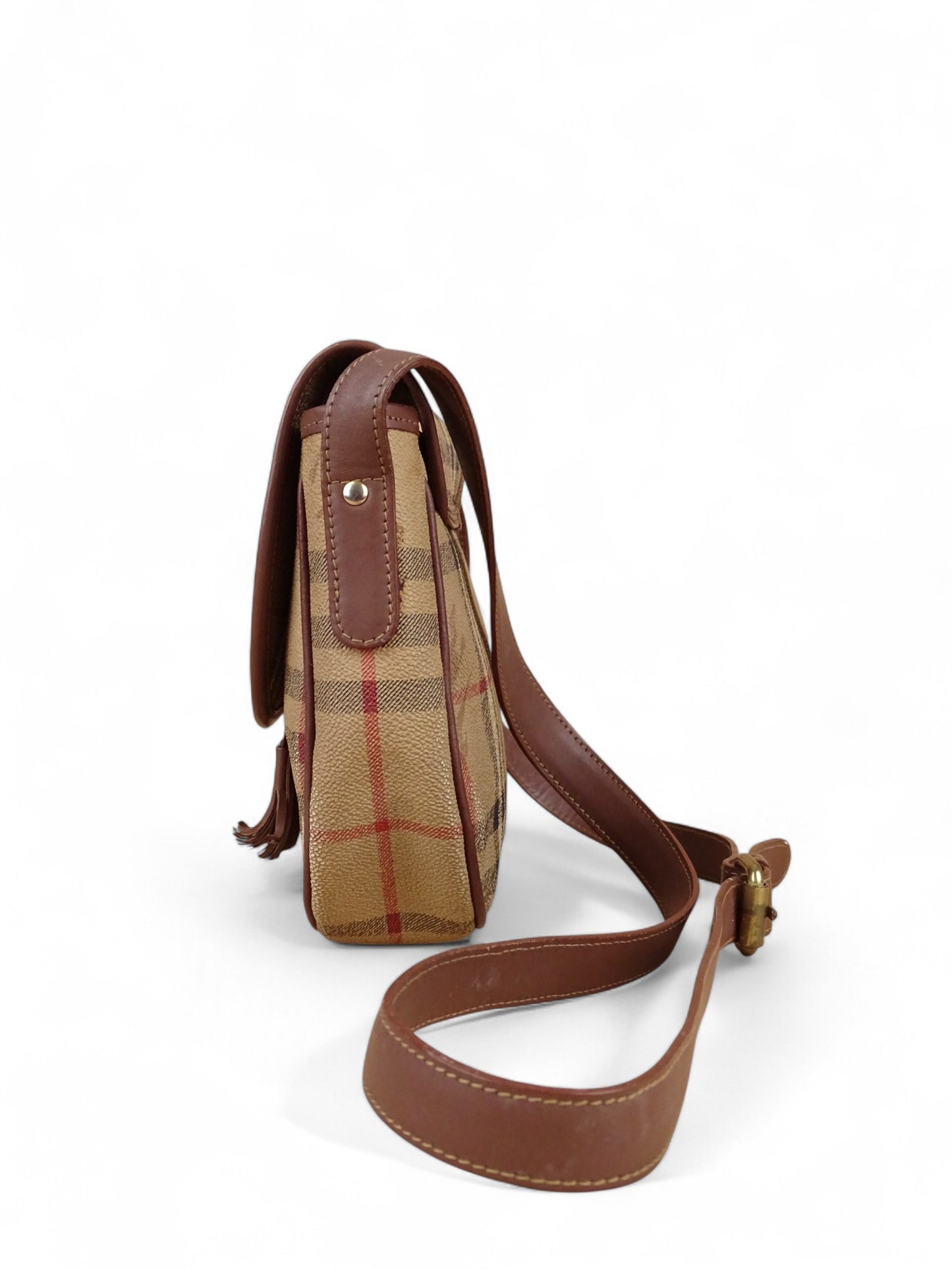 Burberry Sacoche Tartan Emblématique Beige