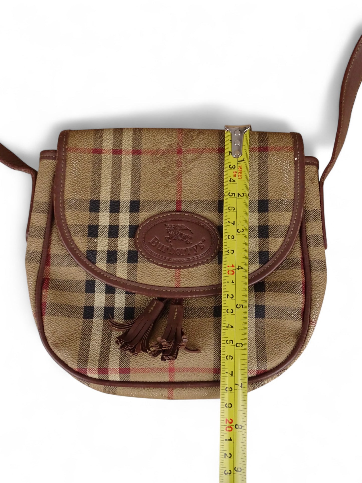 Burberry Sacoche Tartan Emblématique Beige