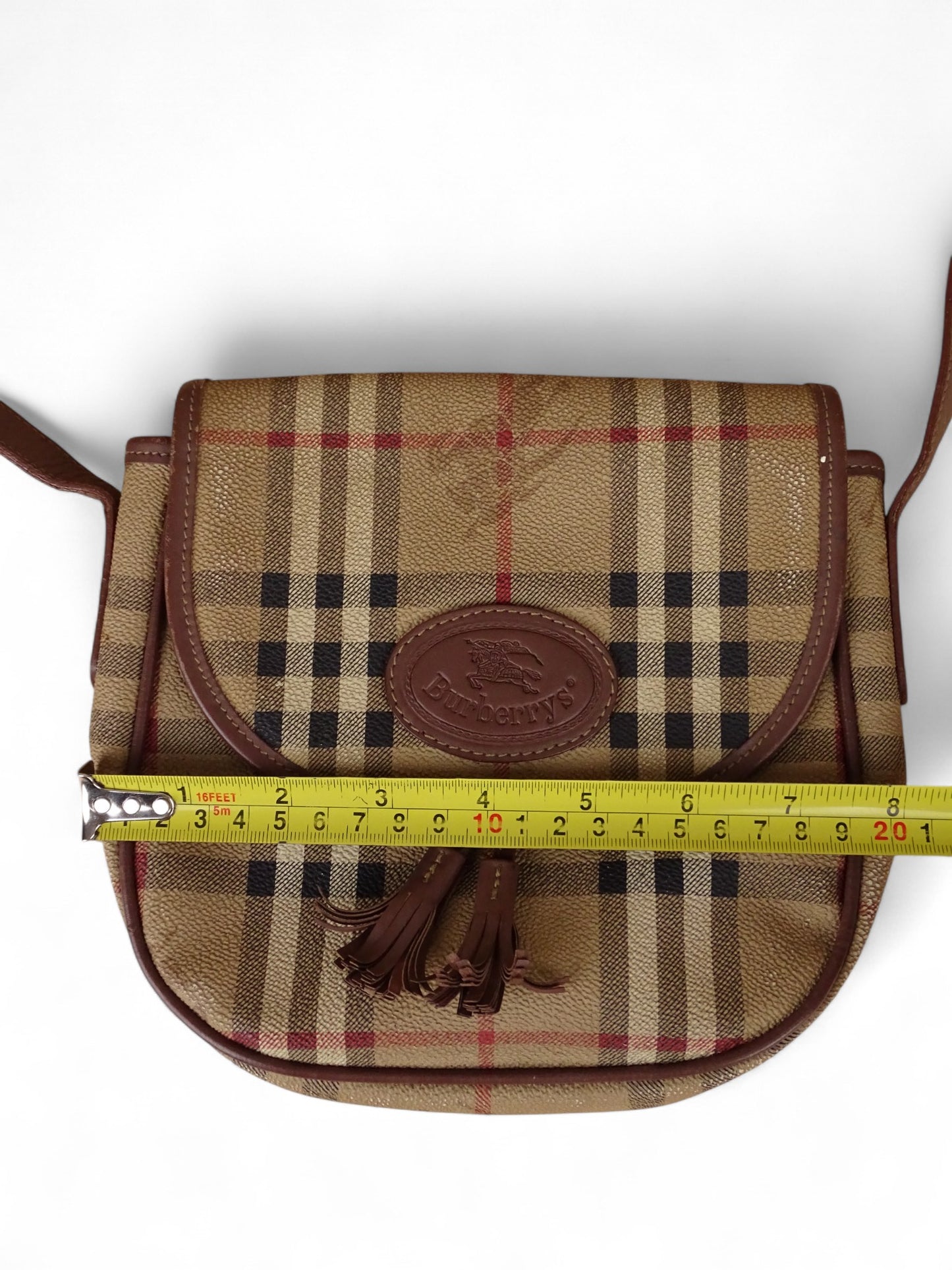 Burberry Sacoche Tartan Emblématique Beige