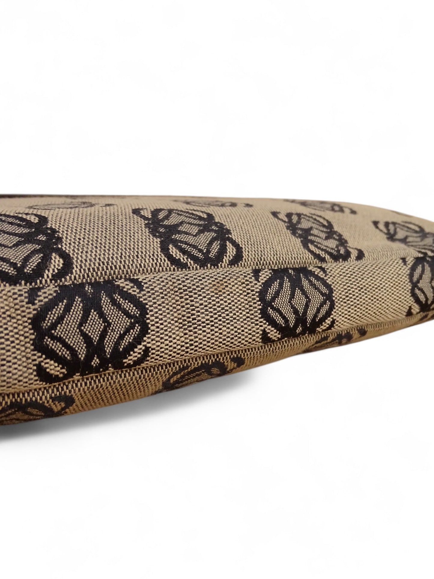 Loewe Sac Porté Épaule Anagram Toile Beige/Marron