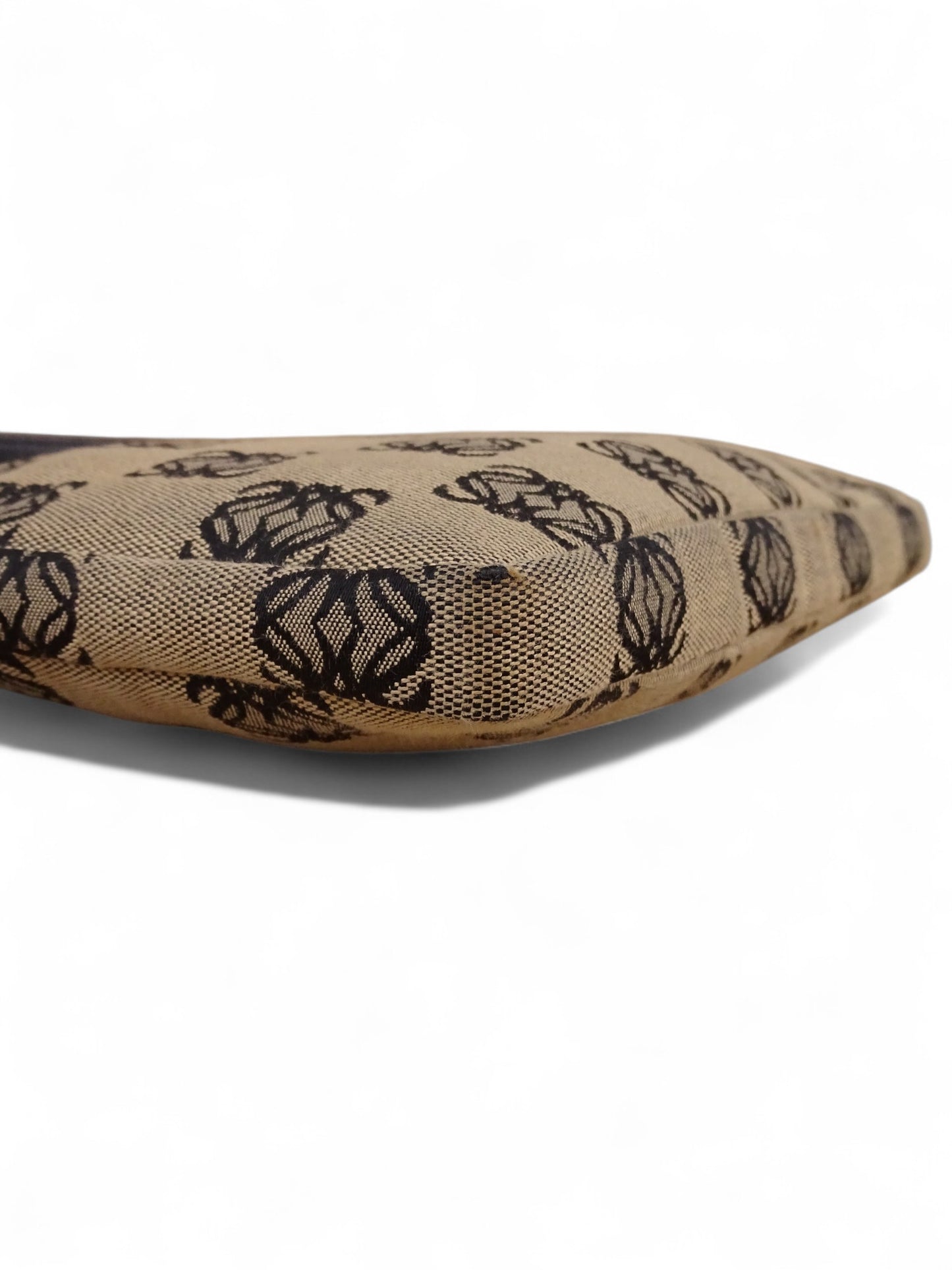 Loewe Sac Porté Épaule Anagram Toile Beige/Marron