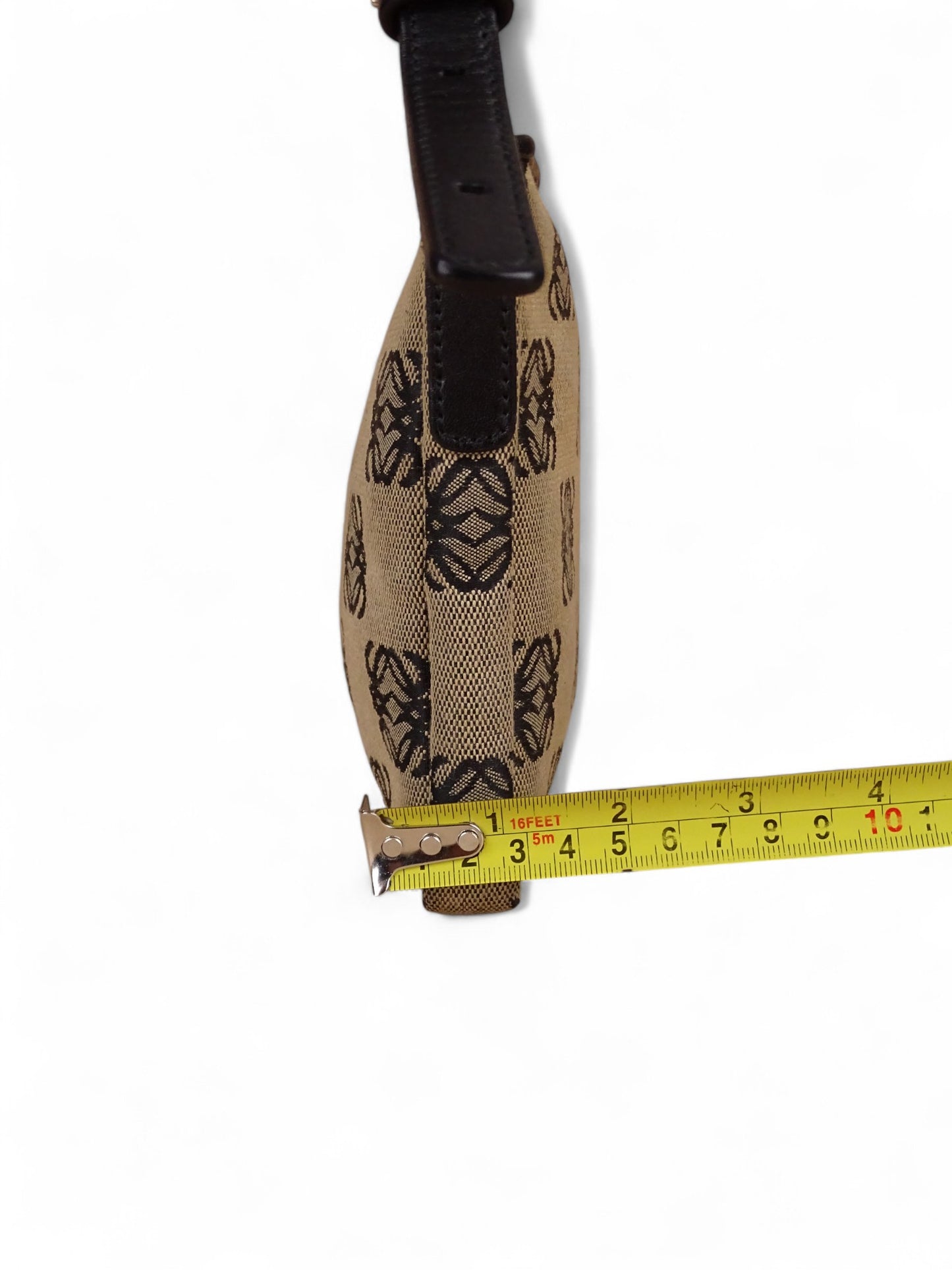 Loewe Sac Porté Épaule Anagram Toile Beige/Marron