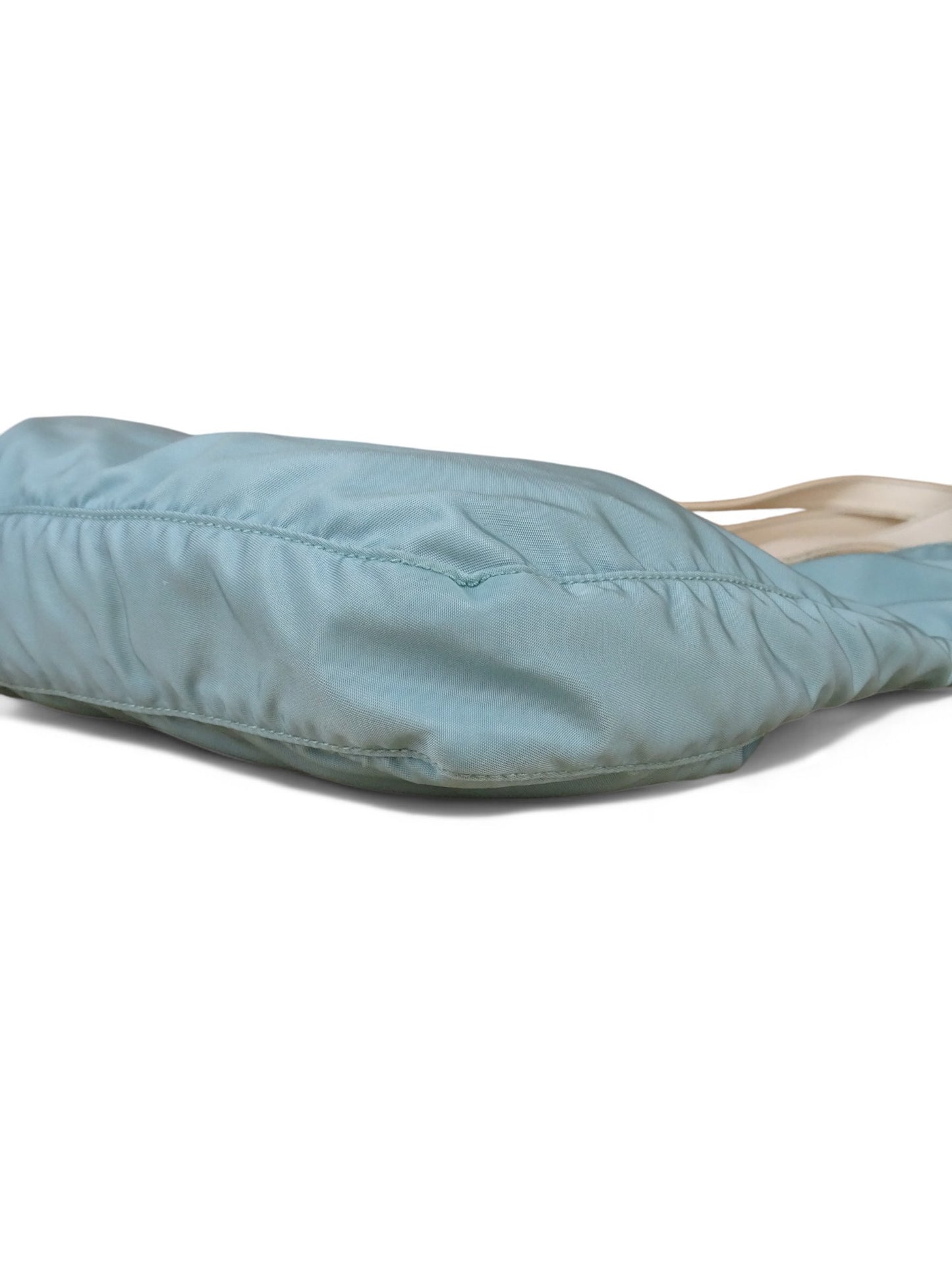 Prada Sac Porté Épaule Toile Turquoise