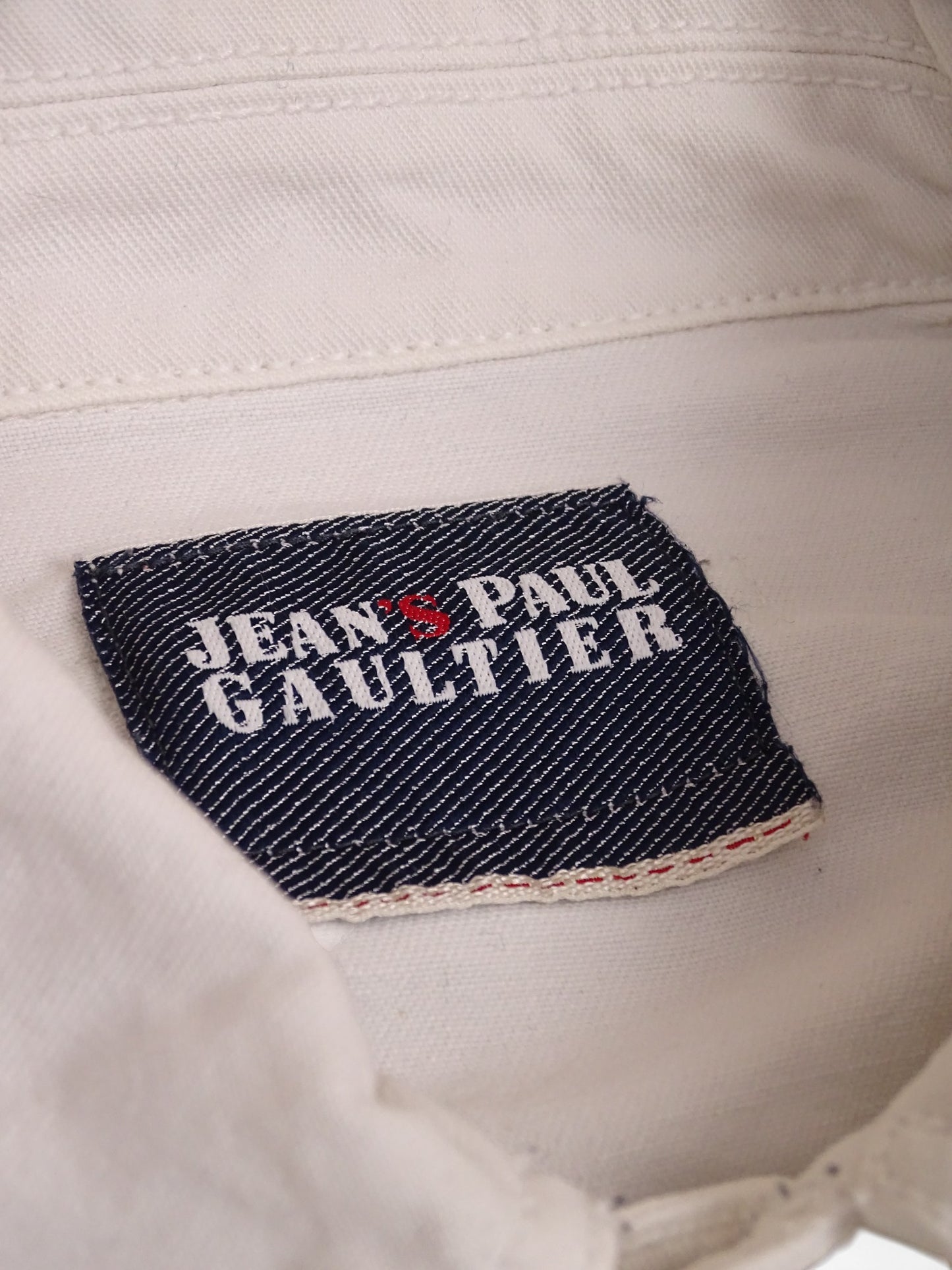 Jean Paul Gaultier Veste Jean Blanche Crop L Homme