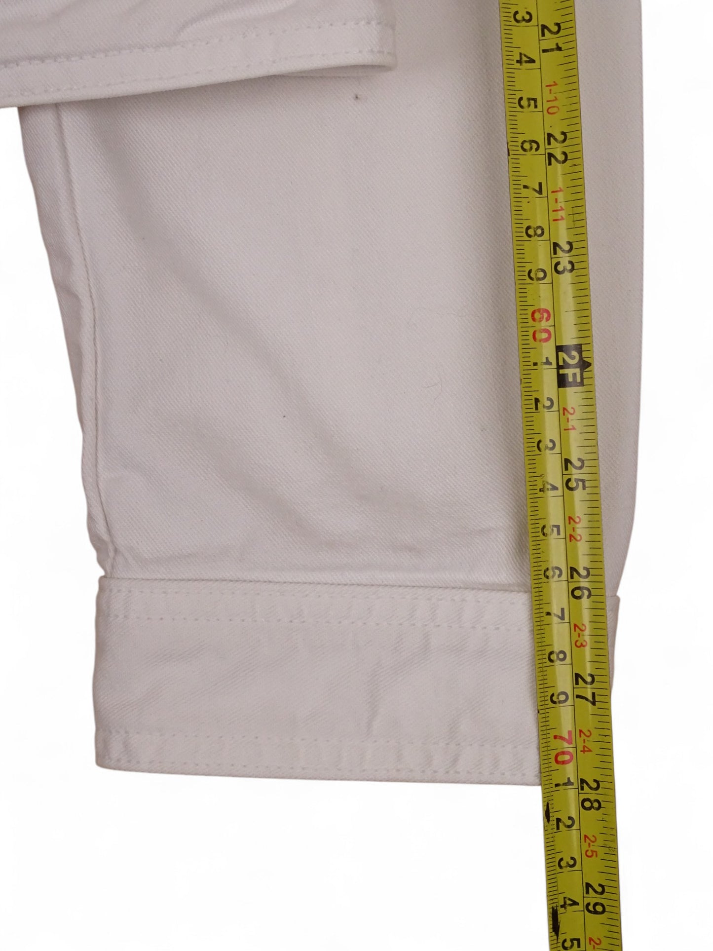 Jean Paul Gaultier Veste Jean Blanche Crop L Homme