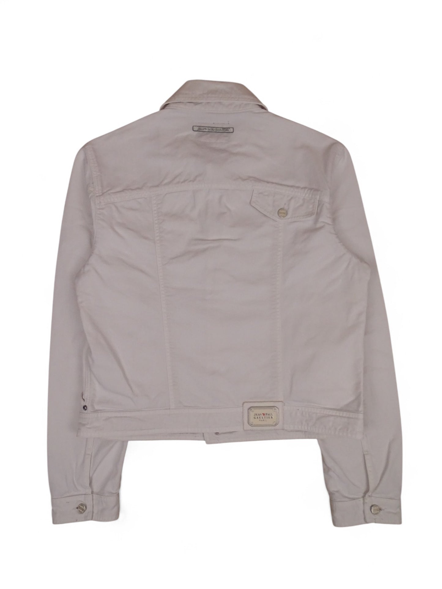 Jean Paul Gaultier Veste Jean Blanche Crop L Homme