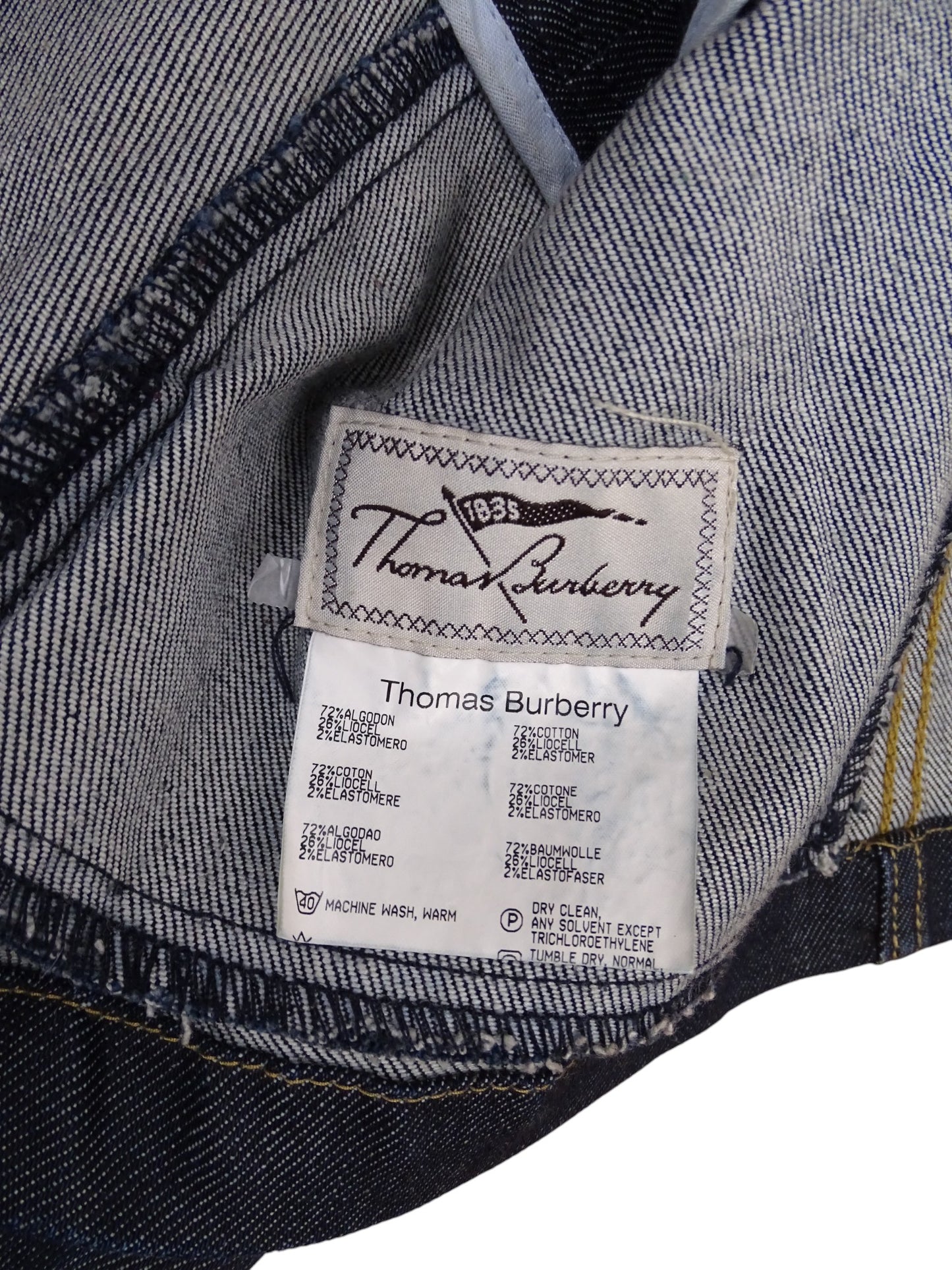 Burberry Veste En Jean Bleu Marine S Femme