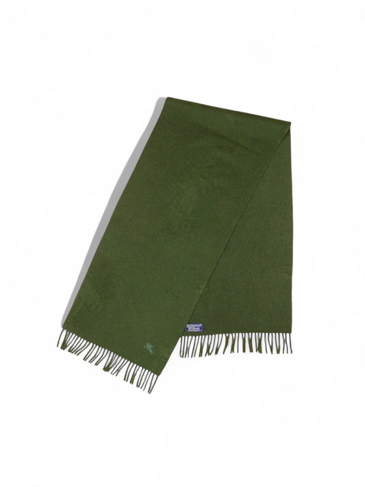 Écharpe Burberry Verte Unie 100% Cachemire 133 Cm Long