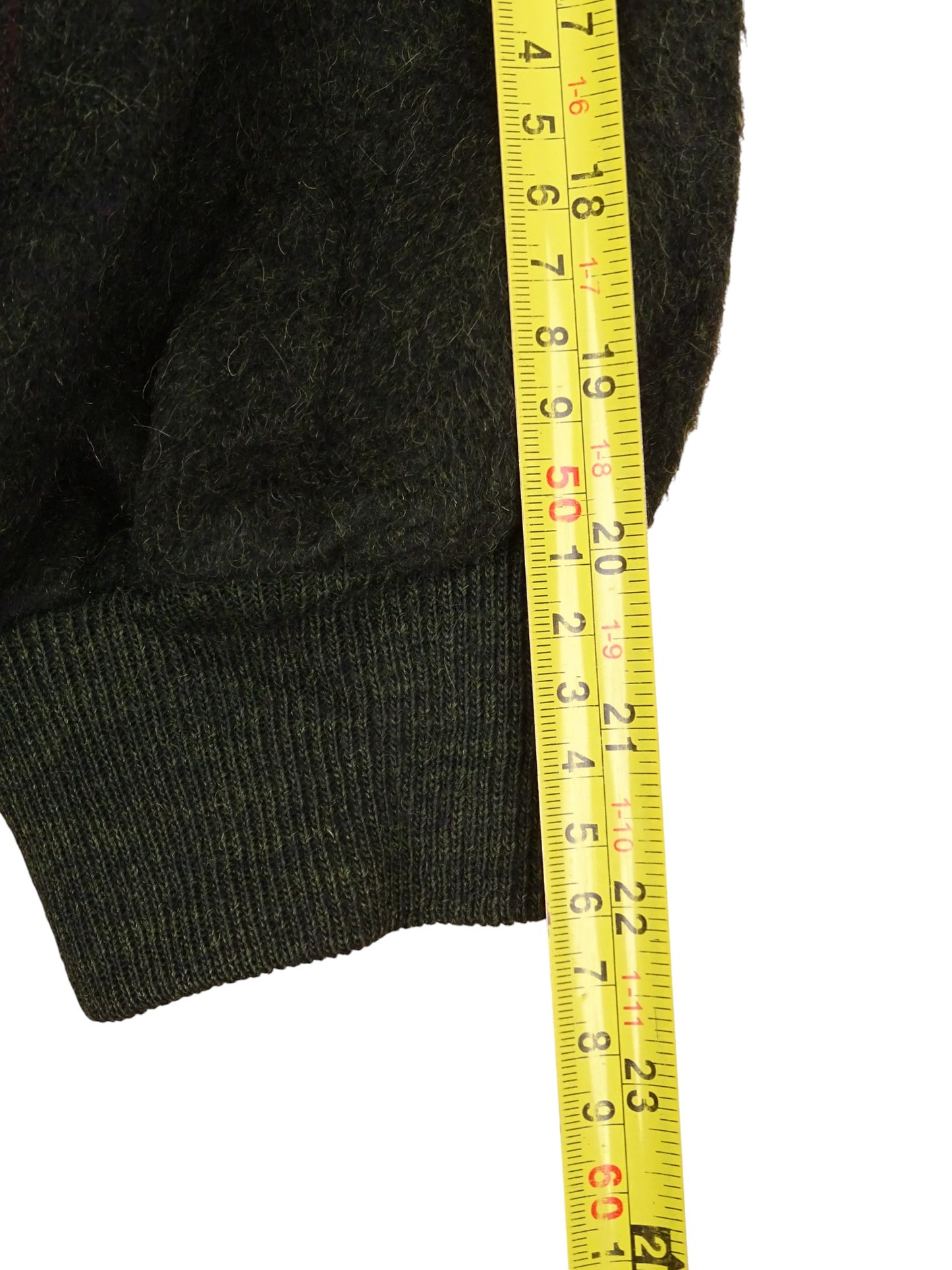 Burberry Cardigan Kaki Vert Écossais Laine XL Homme