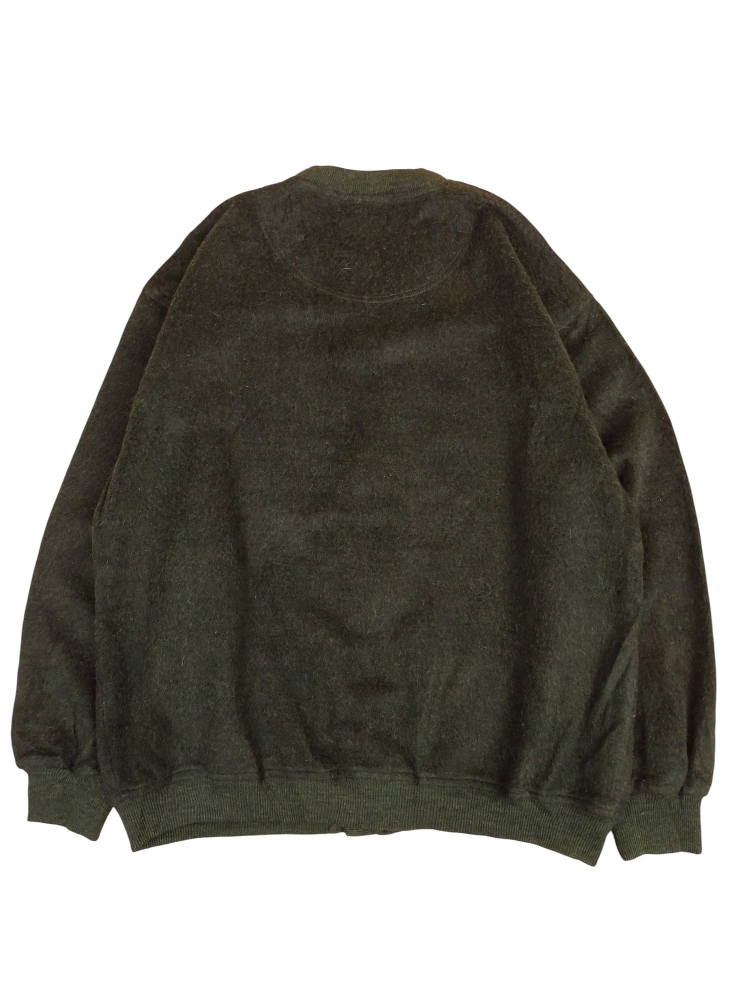 Burberry Cardigan Kaki Vert Écossais Laine XL Homme