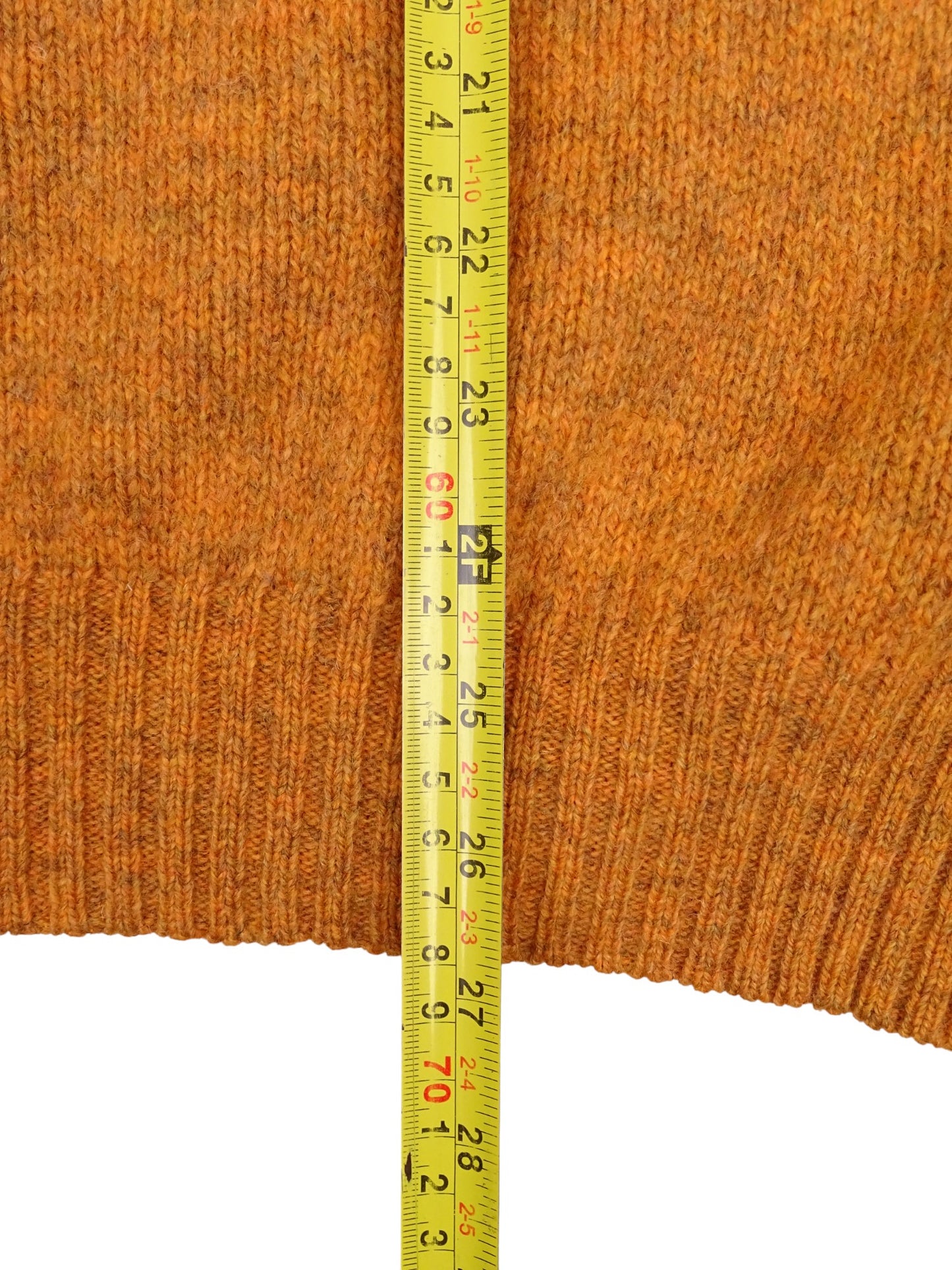 Burberry Pull Col Rond Orange XXL Homme 100% Laine