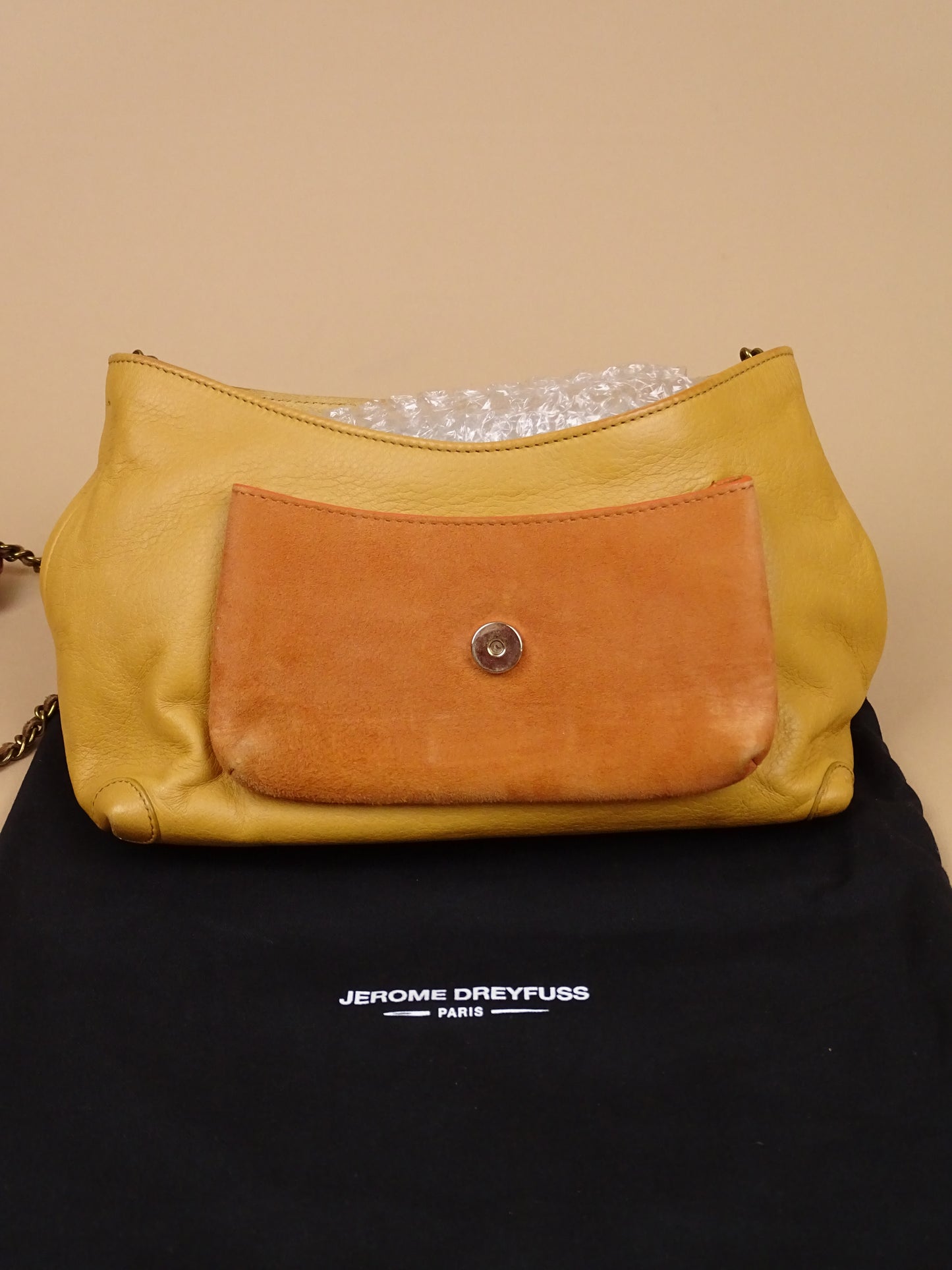 Sac Jérôme Dreyfuss "Lulu" Taille M à Bandoulière Femme Caviar Tabac