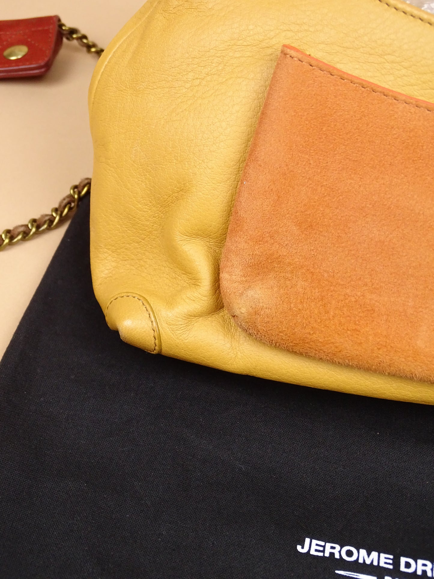 Sac Jérôme Dreyfuss "Lulu" Taille M à Bandoulière Femme Caviar Tabac