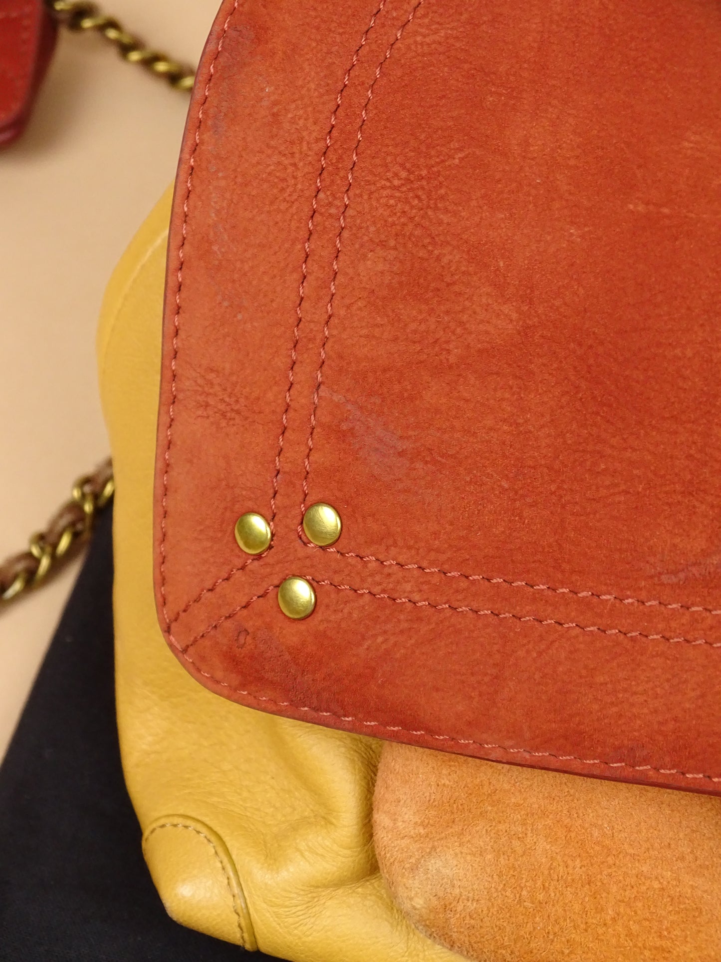 Sac Jérôme Dreyfuss "Lulu" Taille M à Bandoulière Femme Caviar Tabac