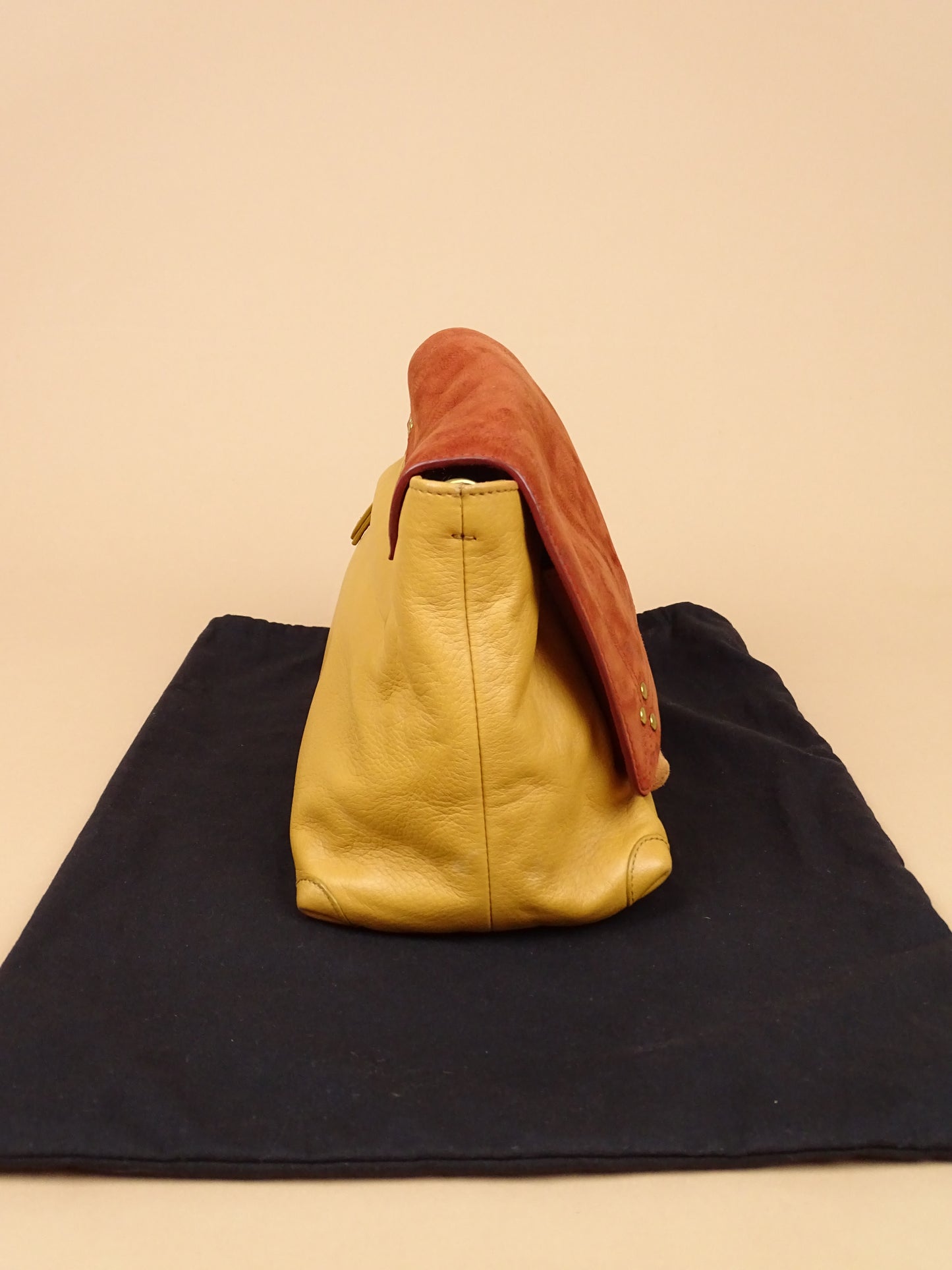 Sac Jérôme Dreyfuss "Lulu" Taille M à Bandoulière Femme Caviar Tabac