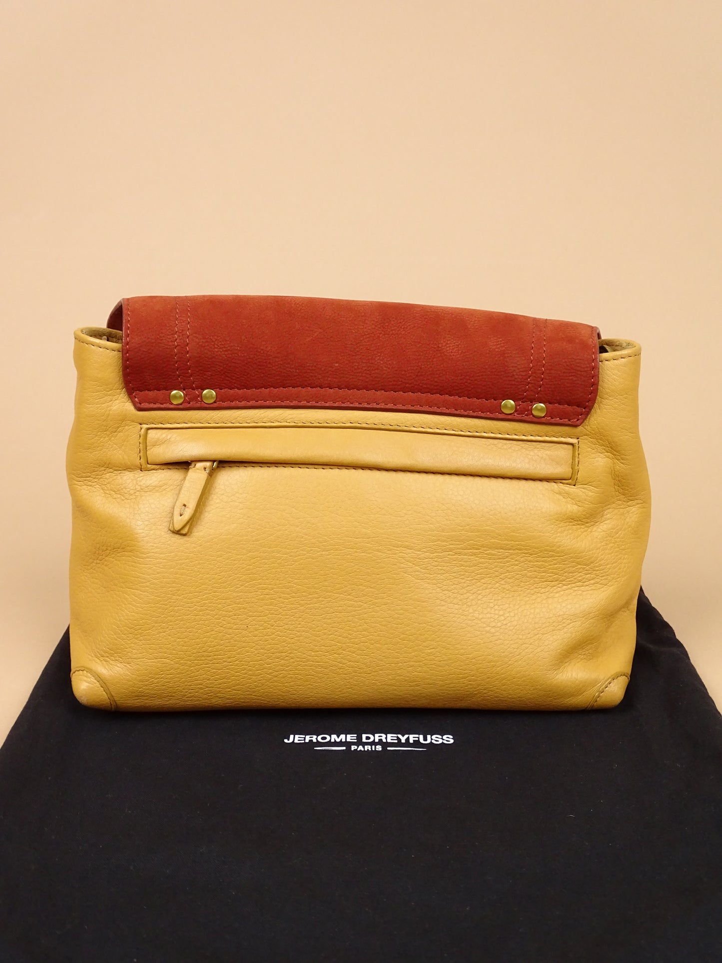 Sac Jérôme Dreyfuss "Lulu" Taille M à Bandoulière Femme Caviar Tabac