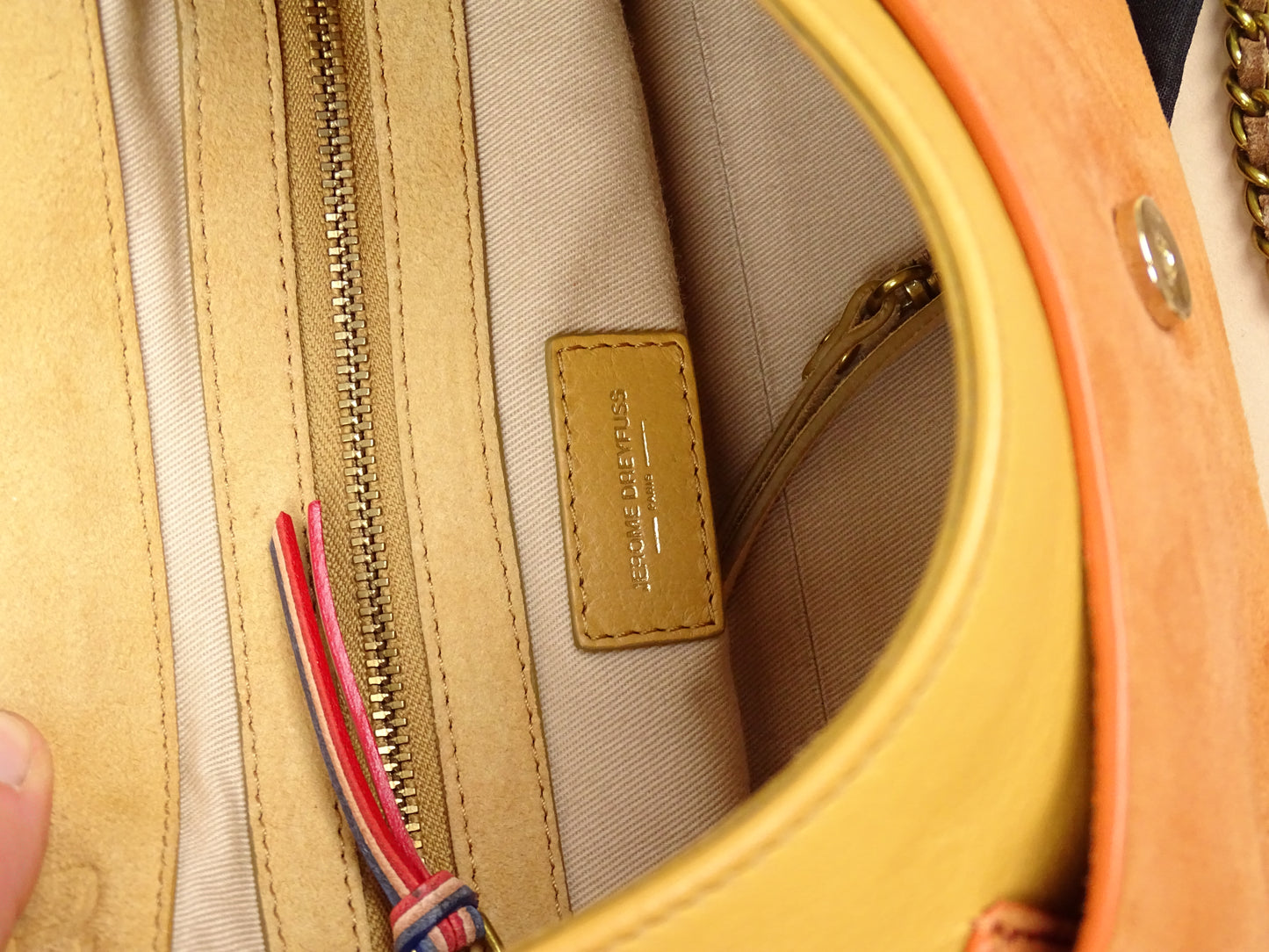 Sac Jérôme Dreyfuss "Lulu" Taille M à Bandoulière Femme Caviar Tabac