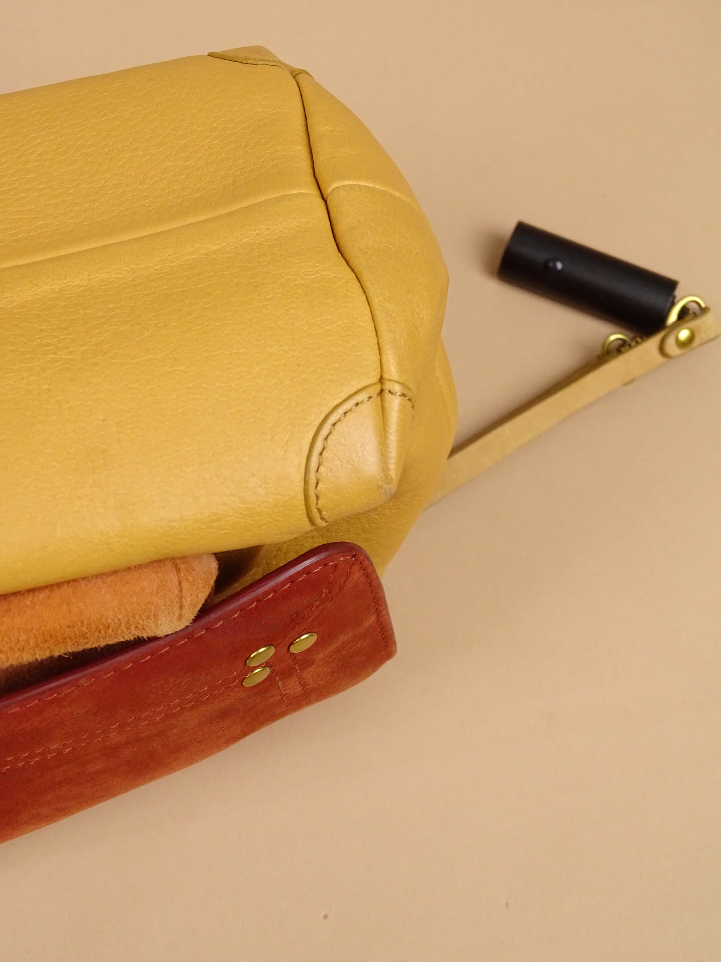 Sac Jérôme Dreyfuss "Lulu" Taille M à Bandoulière Femme Caviar Tabac